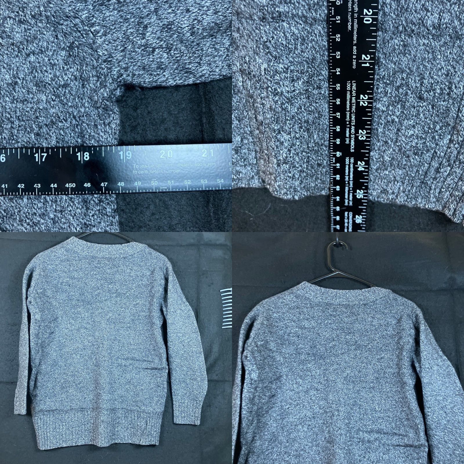 Athleta Athleta Womens Sweater Charcoal Vital V Neck Tunic Pullover Wool Cashmere S Size S / US 4 / IT 40 - 8 Thumbnail