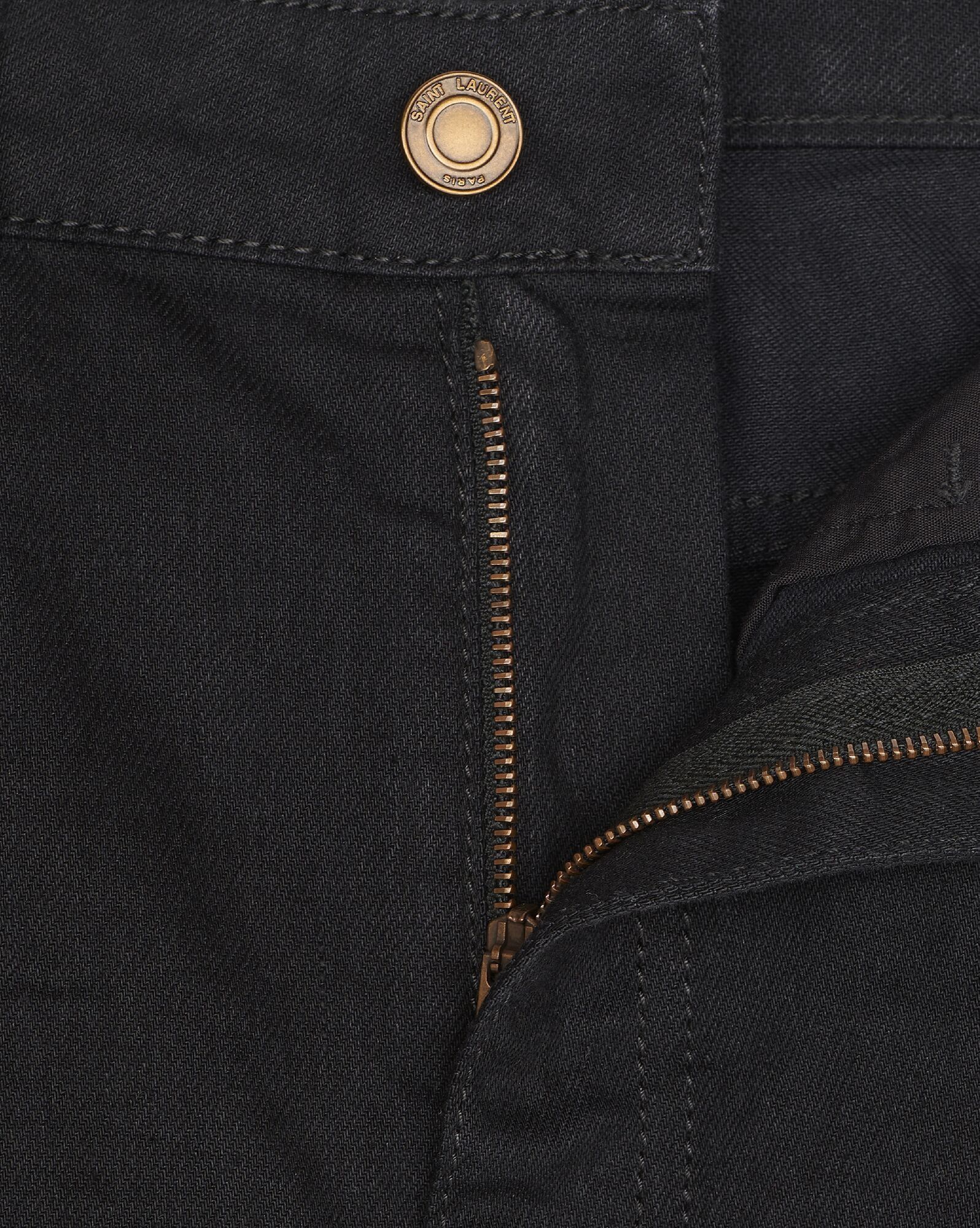 Saint Laurent Paris o1b1hav110125 614478 Skinny Fit Jeans Worn Black Denim Black Size 27" / US 4 / IT 40 - 3 Thumbnail