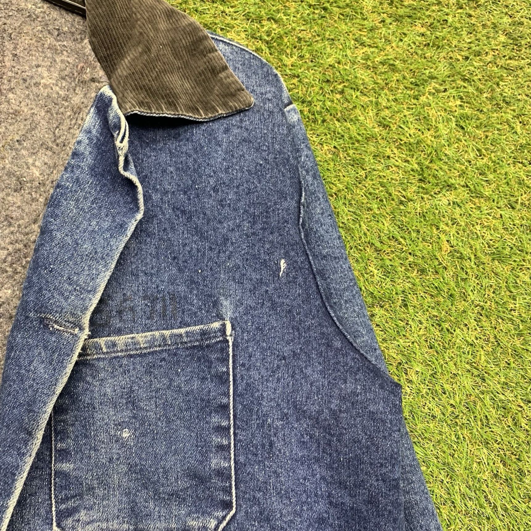Sears VINTAGE Denim Chore Jacket Mens XL Blue Wool Lined 60s Sears Workwear USA Theme 1960s Gift Sized XL Mens Size US XL / EU 56 / 4 - 5 Thumbnail