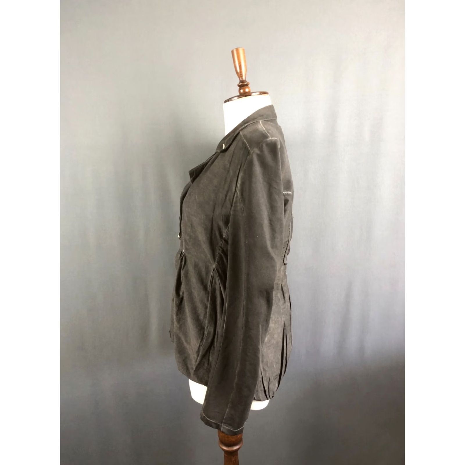 Vintage Elisa Cavaletti Blazer Jacket Cotton Gray Women S Regular Long Sleeve Button Front Casual Blazer Accessories: Collared, Single-Breasted Size S / US 4 / IT 40 - 2 Thumbnail