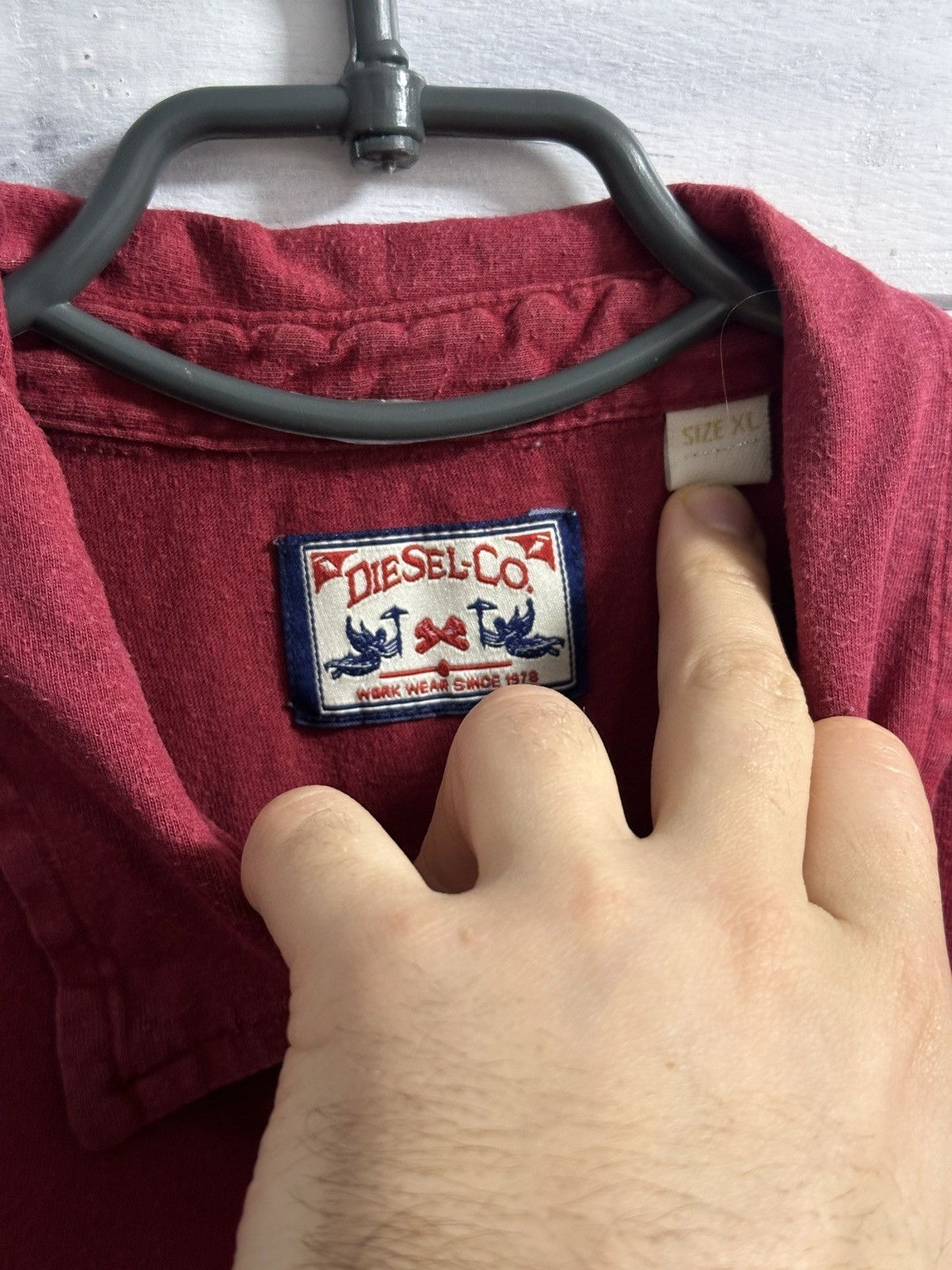 Diesel Rare Vintage Polo Diesel Avant-Garde Japan Y2K Style. Size US XL / EU 56 / 4 - 10 Thumbnail