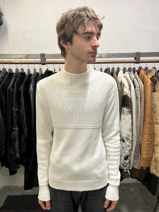 Dries Van Noten Dries Van Noten Architecture White Sweater Size US S / EU 44-46 / 1 - 2 Thumbnail