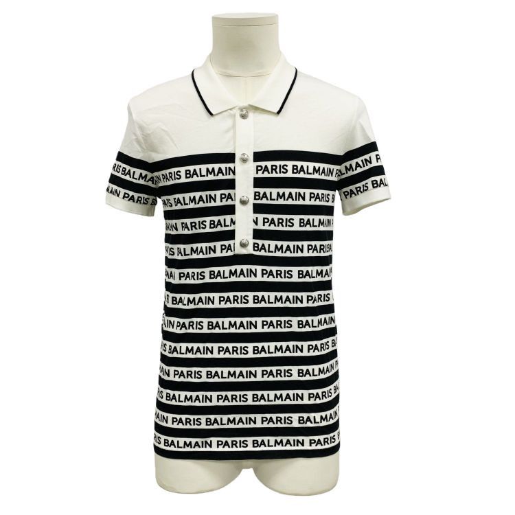 Balmain Balmain Logo Striped Polo Shirt XS Size US XS / EU 42 / 0 - 1 Thumbnail