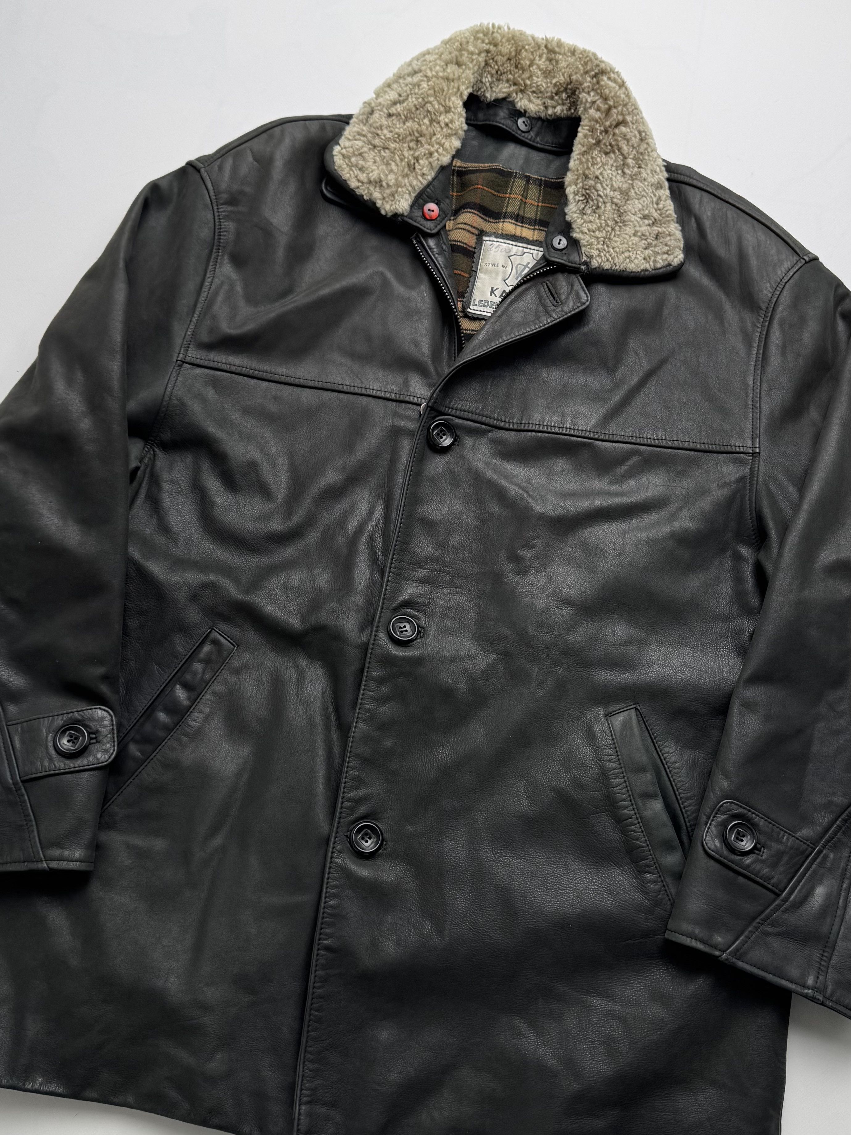 Vintage Vintage Heavy Leather Jacket B8(V406)E2 Size US XXL / EU 58 / 5 - 2 Thumbnail