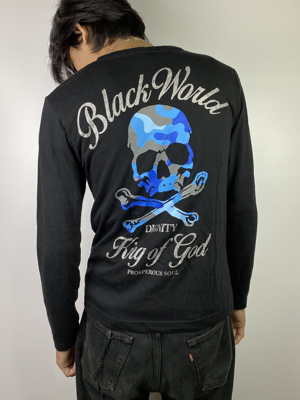 Hysteric Glamour × If Six Was Nine × Japanese Brand 2000s king of god skull longsleeve ifsixwasnine style Size US M / EU 48-50 / 2 - 12 Thumbnail