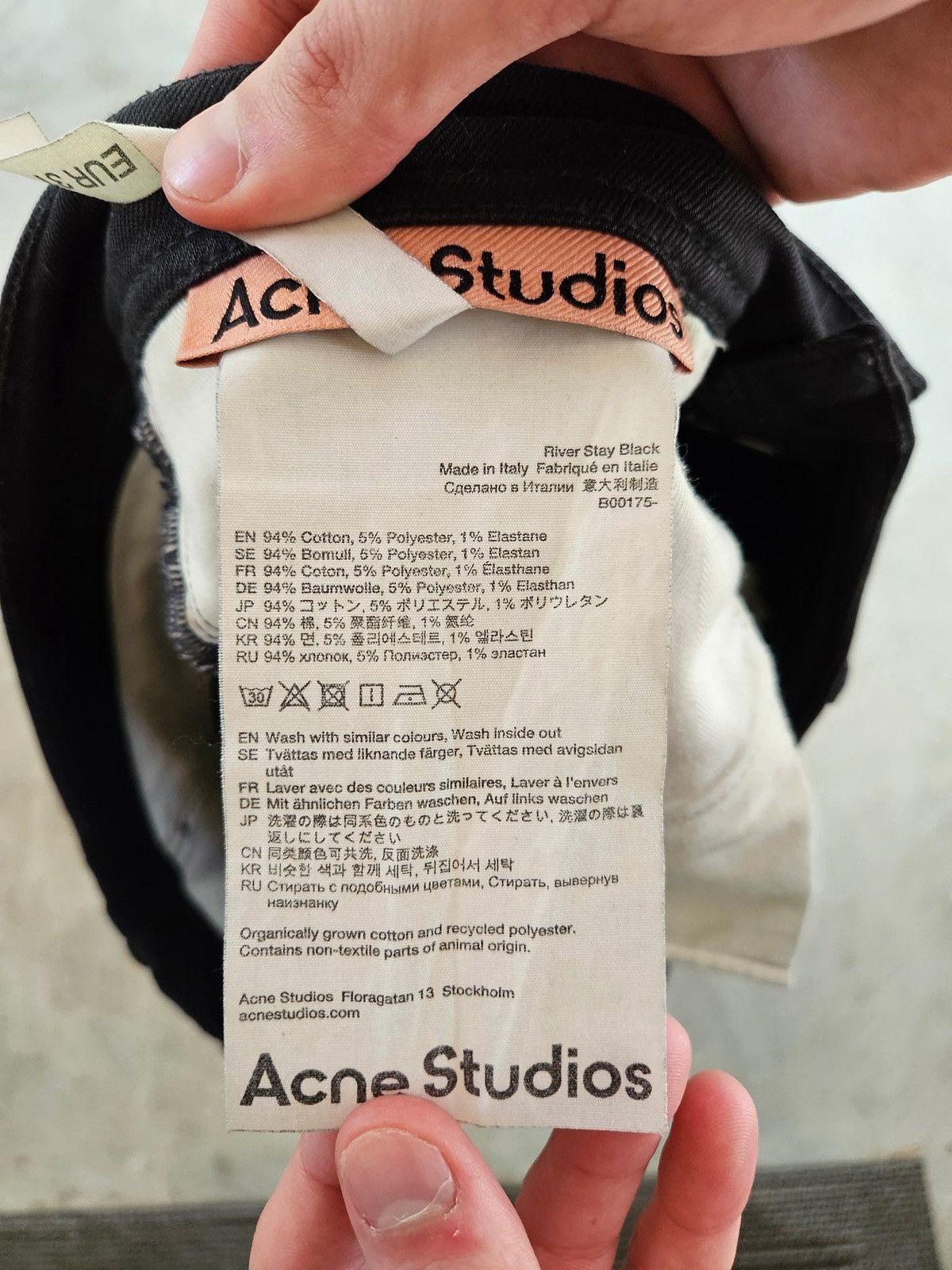Acne Studios River Stay Black Back Patch Denim Jeans Size US 30 / EU 46 - 8 Thumbnail
