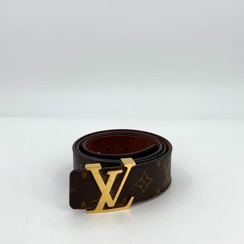 Louis Vuitton Louis Vuitton Dark brown logo printed smooth buckle belt Size ONE SIZE - 1 Thumbnail