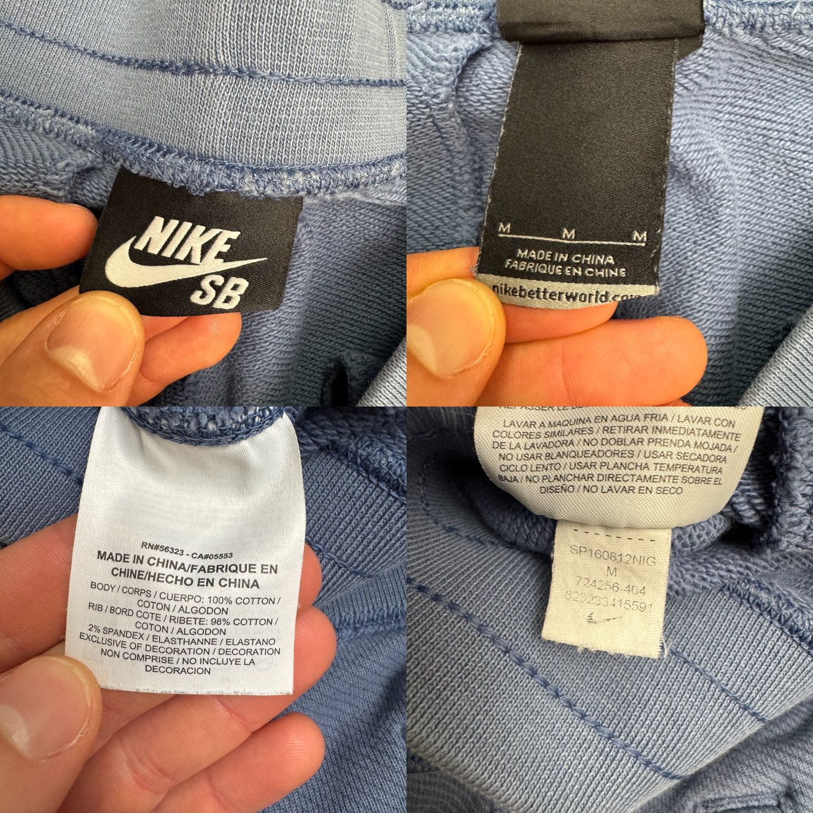 Nike Nike SB Tech Fleece Sweat Shorts Mens Medium Blue Textured Proprietary Skate Size US 31 - 8 Thumbnail