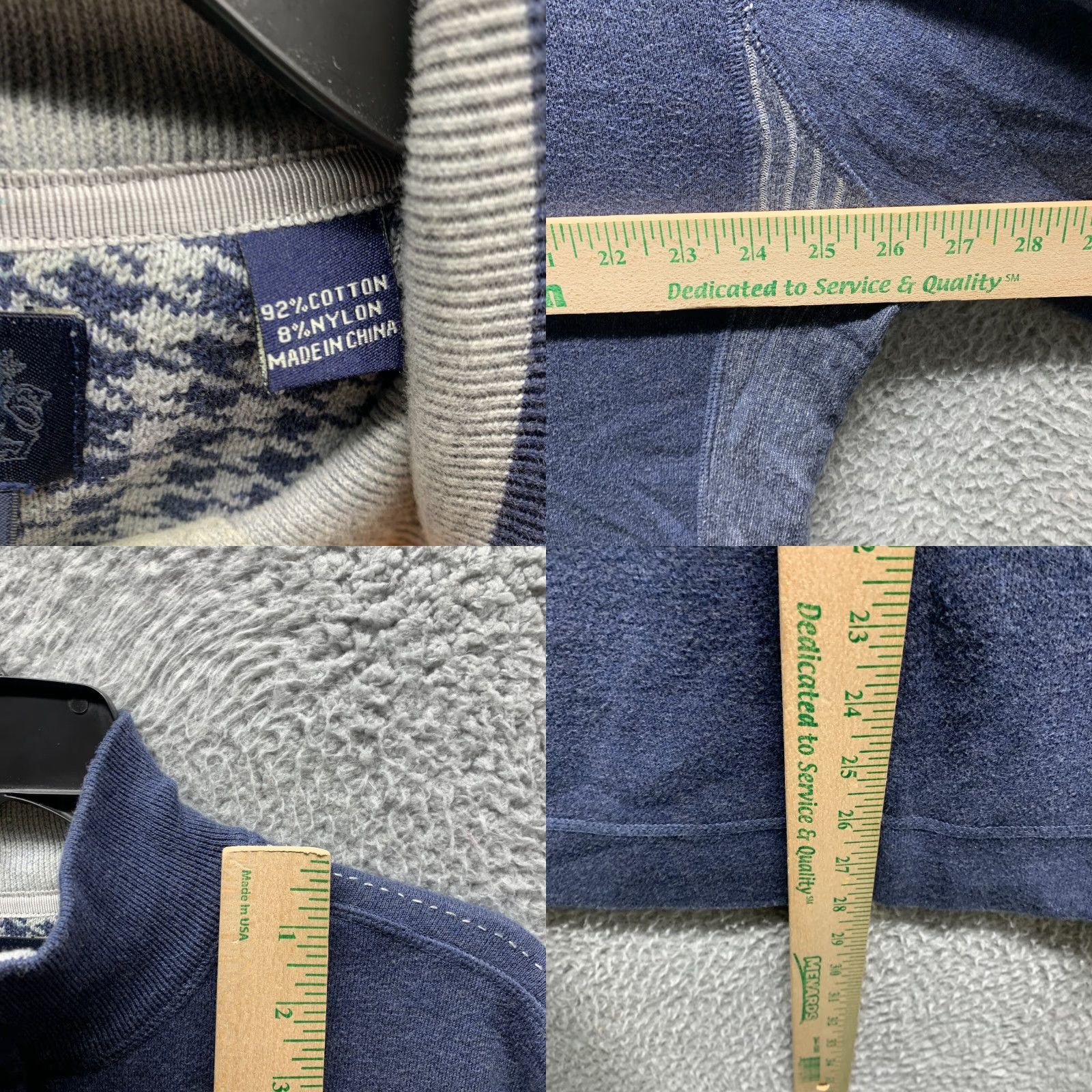 Nat Nast VINTAGE Nat Nast Sweater Mens Adult Large Blue Henley 1/4 Zip Zip Snap Cotton Nylon Logo 90s Preppy Size US L / EU 52-54 / 3 - 9 Thumbnail