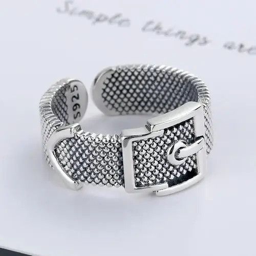 VIBE Vintage Big Belt Rings with antique Knuckle Size ONE SIZE - 2 Thumbnail