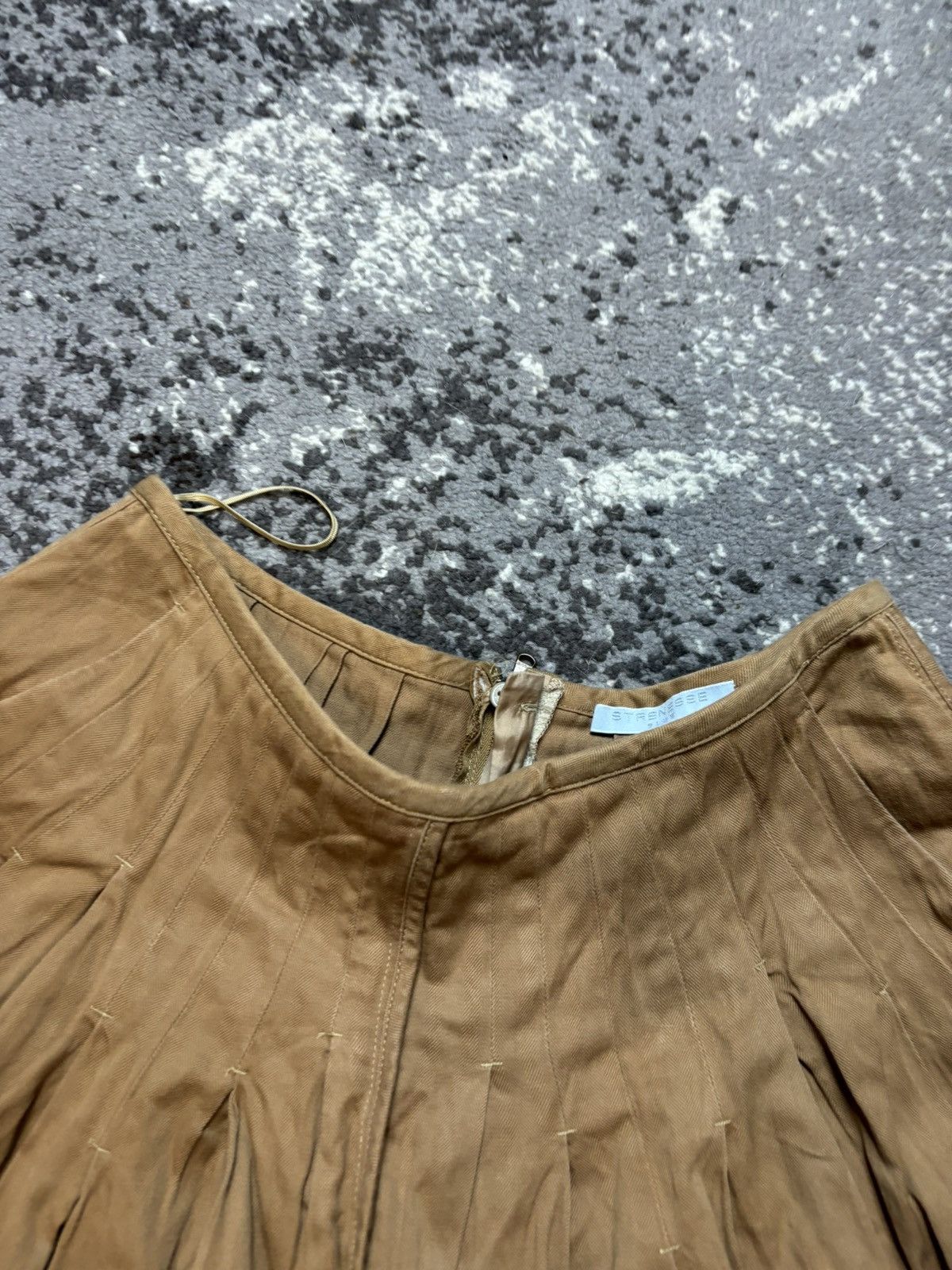 Designer × Japanese Brand Y2k Strenesse blue japanese pleat midi skirt Size 24" / US 00 / IT 34 - 4 Thumbnail