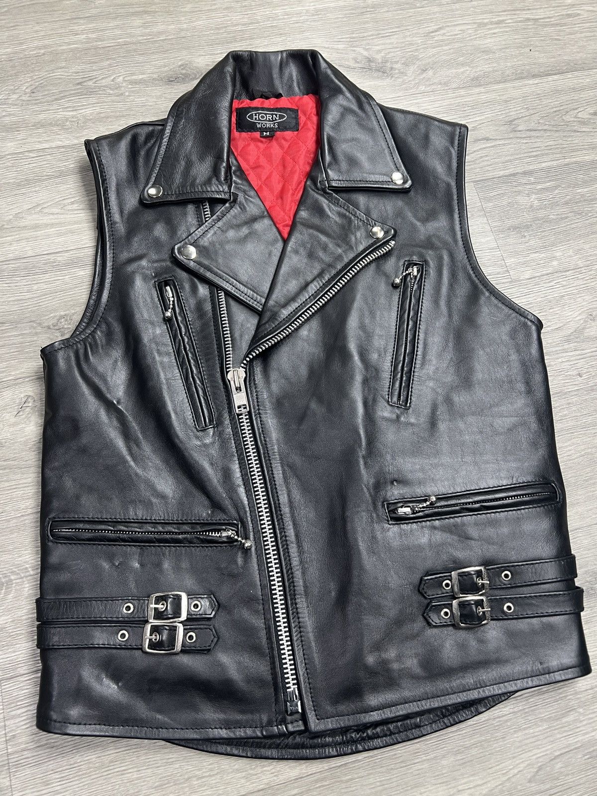 Leather Vintage Leather Biker Vest Motorcycle Moto Women’s Size S M Size M / US 6-8 / IT 42-44 - 4 Thumbnail