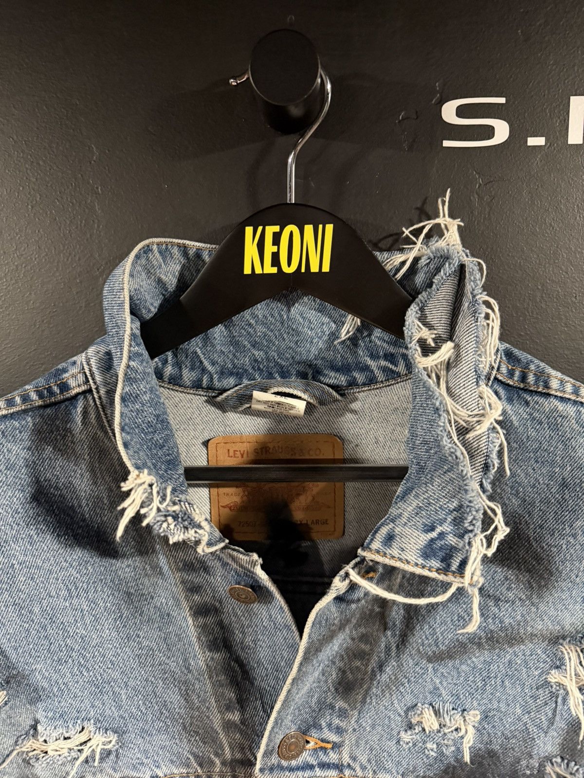 Vintage 1990s Vintage Levi’s Art Punk Grunge Distressed Jacket XXL Size US XXL / EU 58 / 5 - 3 Thumbnail