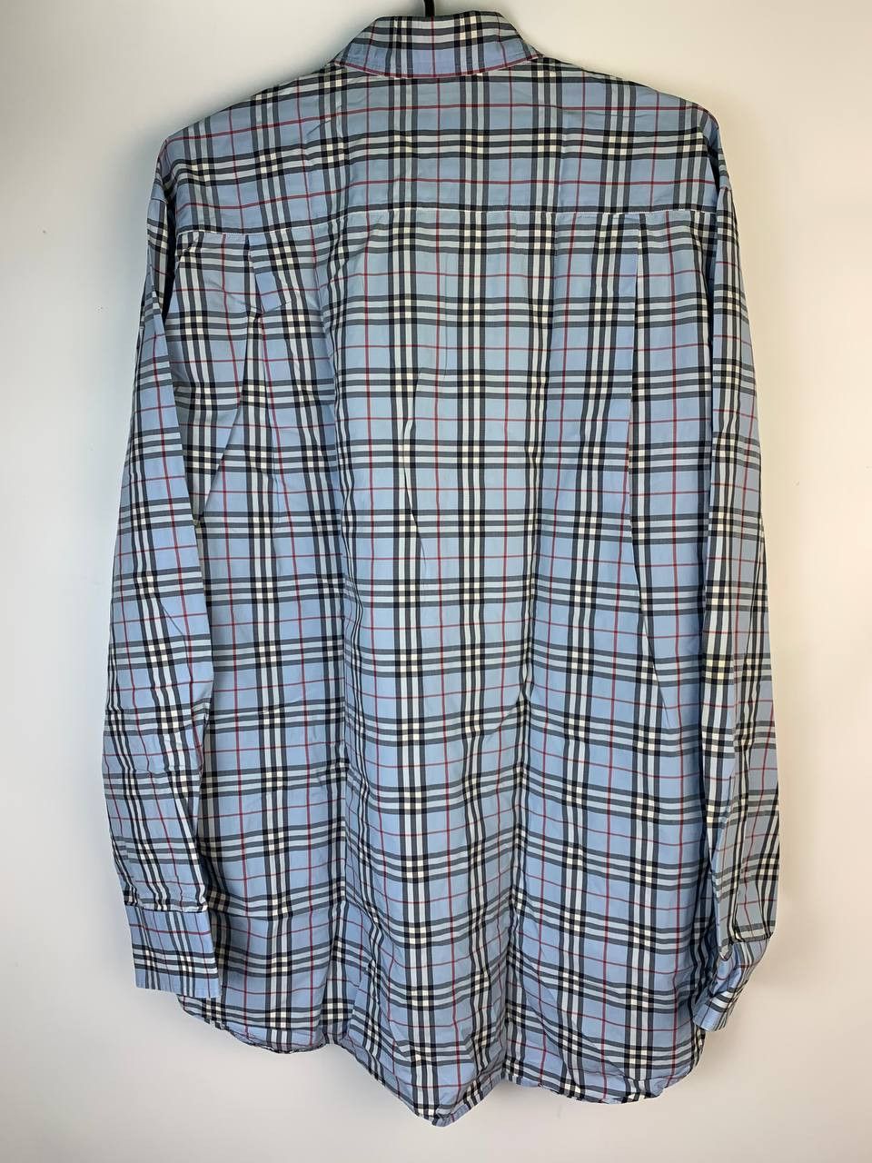 Burberry Burberry Men Long Sleeve Blue Shirt Vintage Nova Check Size US XL / EU 56 / 4 - 2 Thumbnail