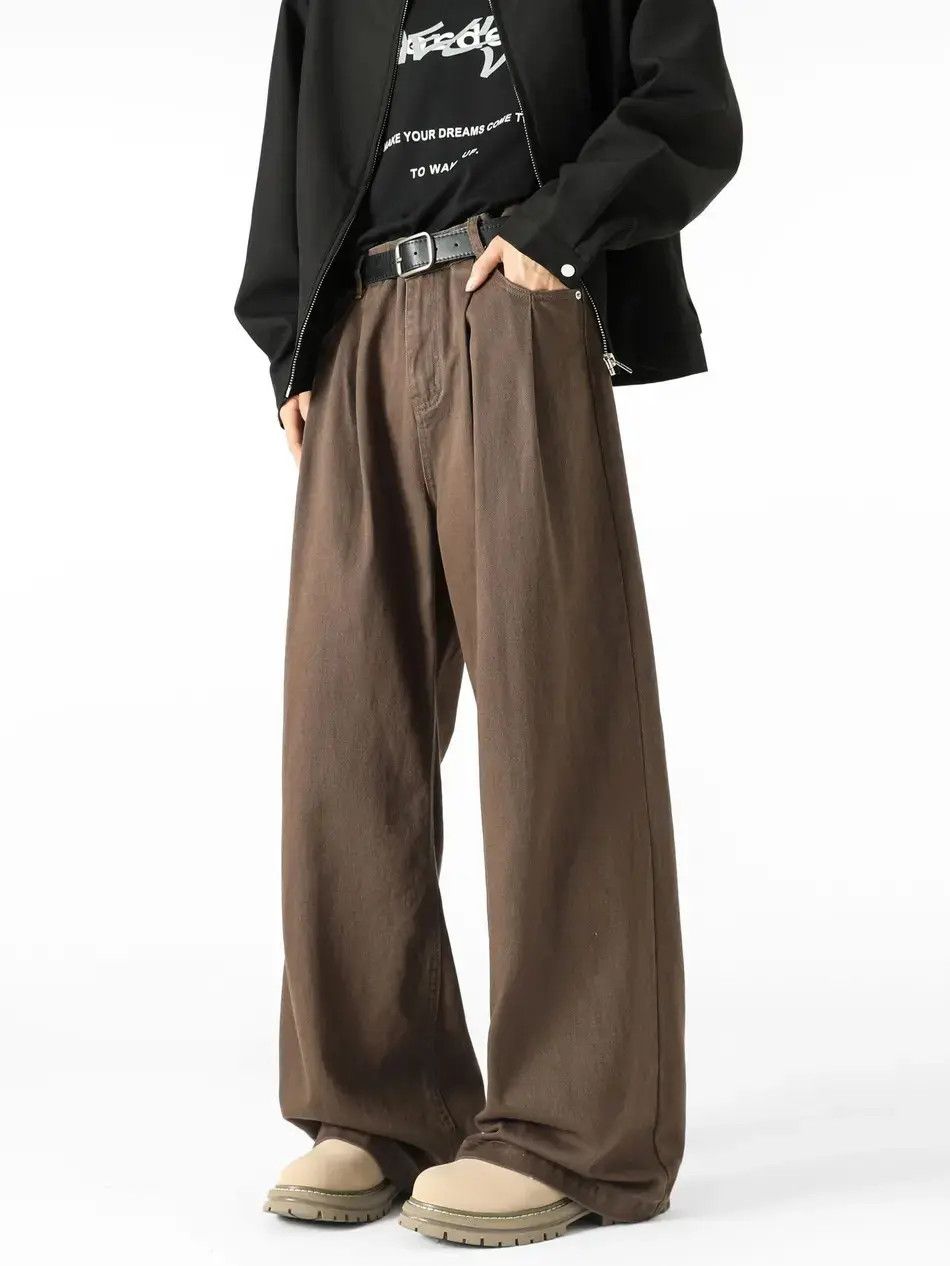 Japanese Brand Retro loose washed wide leg jeans Size US 32 / EU 48 - 1 Thumbnail