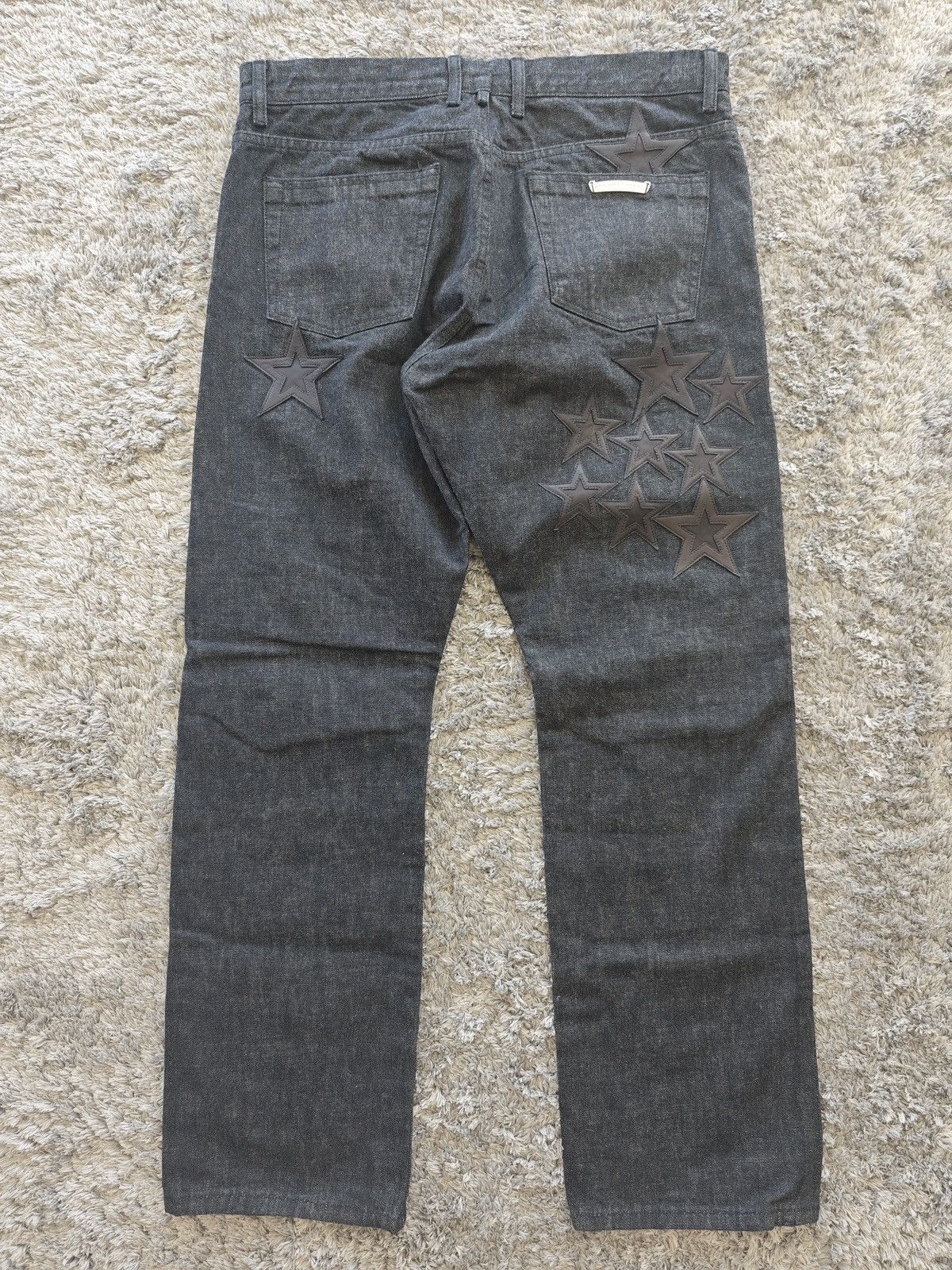 Chrome Hearts Chrome Hearts Black Double Knee Star Patches Denim Size US 36 / EU 52 - 1 Thumbnail