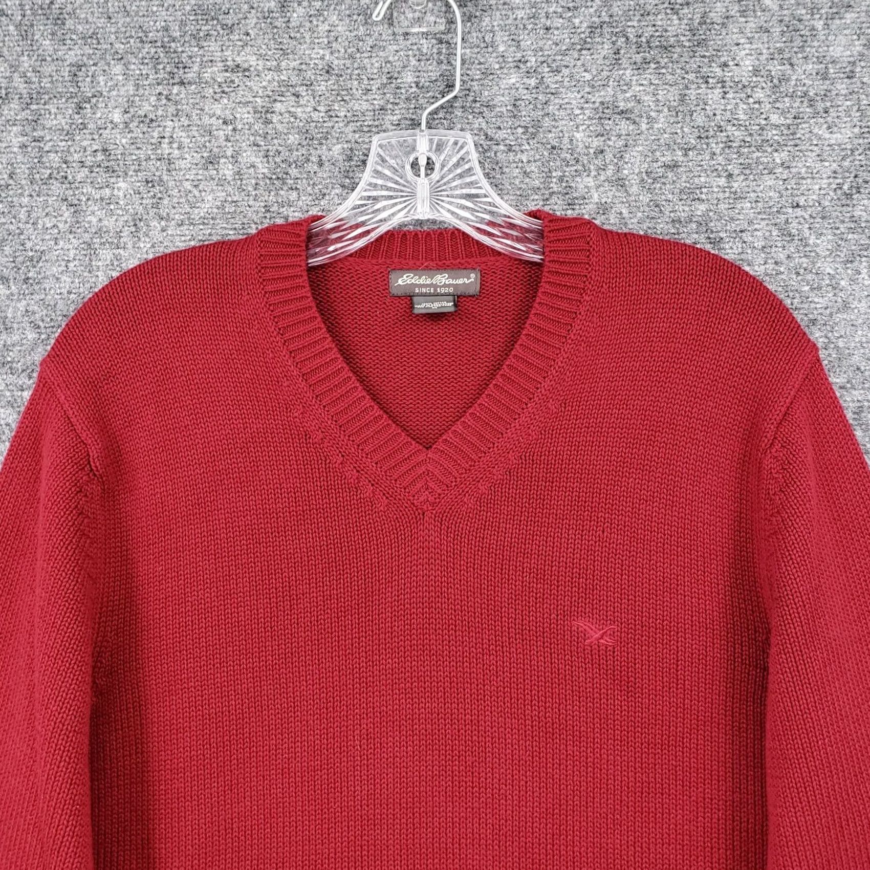 Eddie Bauer Eddie Bauer Sweater Mens M Medium Red Thermal Long Sleeve V Neck Pullover Knit Size US M / EU 48-50 / 2 - 3 Thumbnail