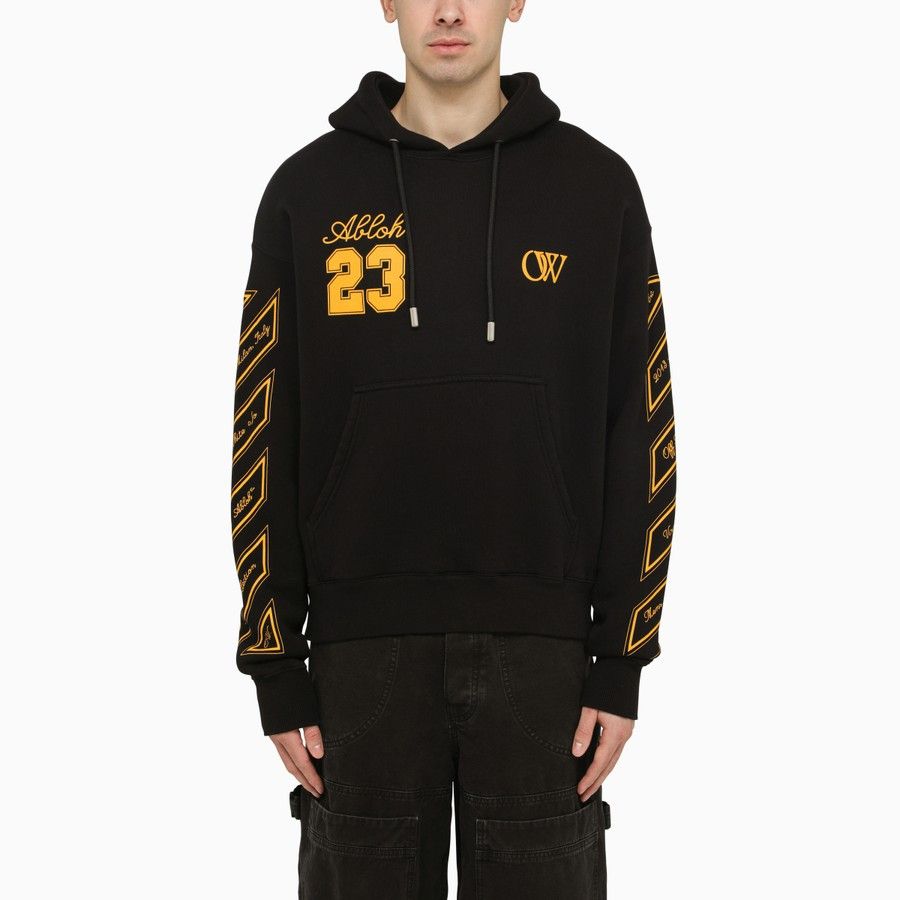 o1d2blof0424 Logo Hoodies in Black & Yellow