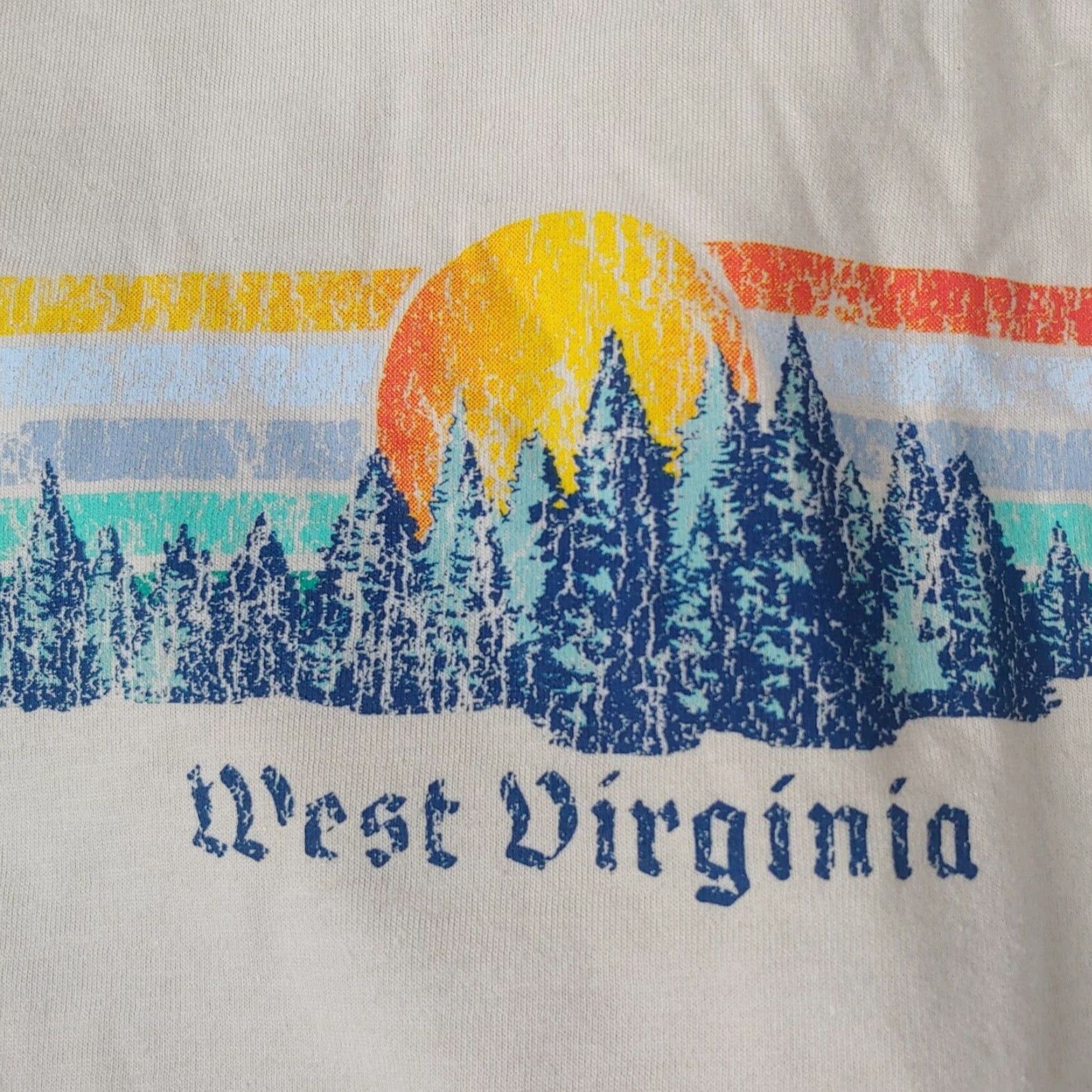 Vintage VINTAGE West Virginia Shirt XXL Pine Tree Forest State Of Mine Retro Stripe Nature WV Shirt Size US XXL / EU 58 / 5 - 2 Thumbnail