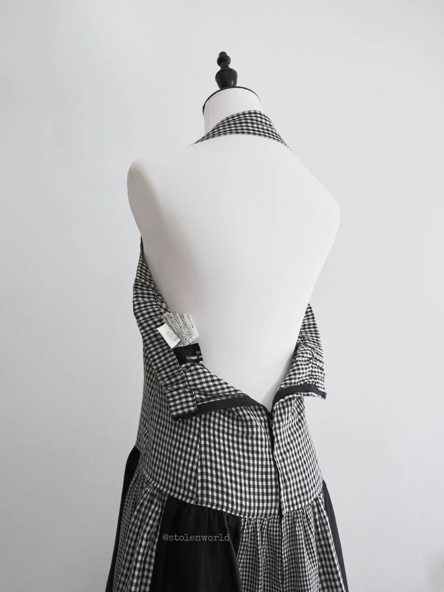 Comme des Garcons Comme des Garçons Halterneck Black White Check Dress M Size M / US 6-8 / IT 42-44 - 7 Thumbnail