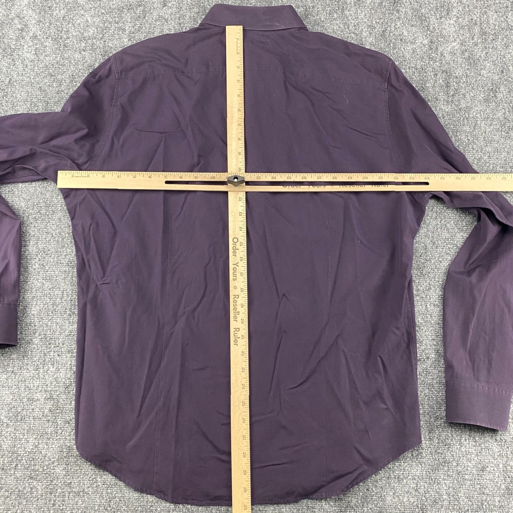Theory Theory Shirt Mens XL Purple Stretch Long Sleeve Button Up Dress Cotton Spandex Size 46R - 4 Thumbnail