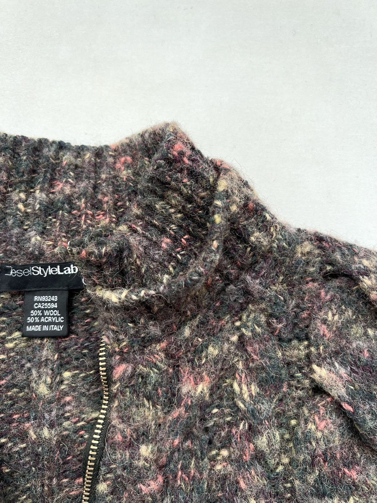 Y/Project 🔥Rare F/W03 Diesel StyleLab Chunky Melange Wool Zip Sweater Size US M / EU 48-50 / 2 - 10 Thumbnail