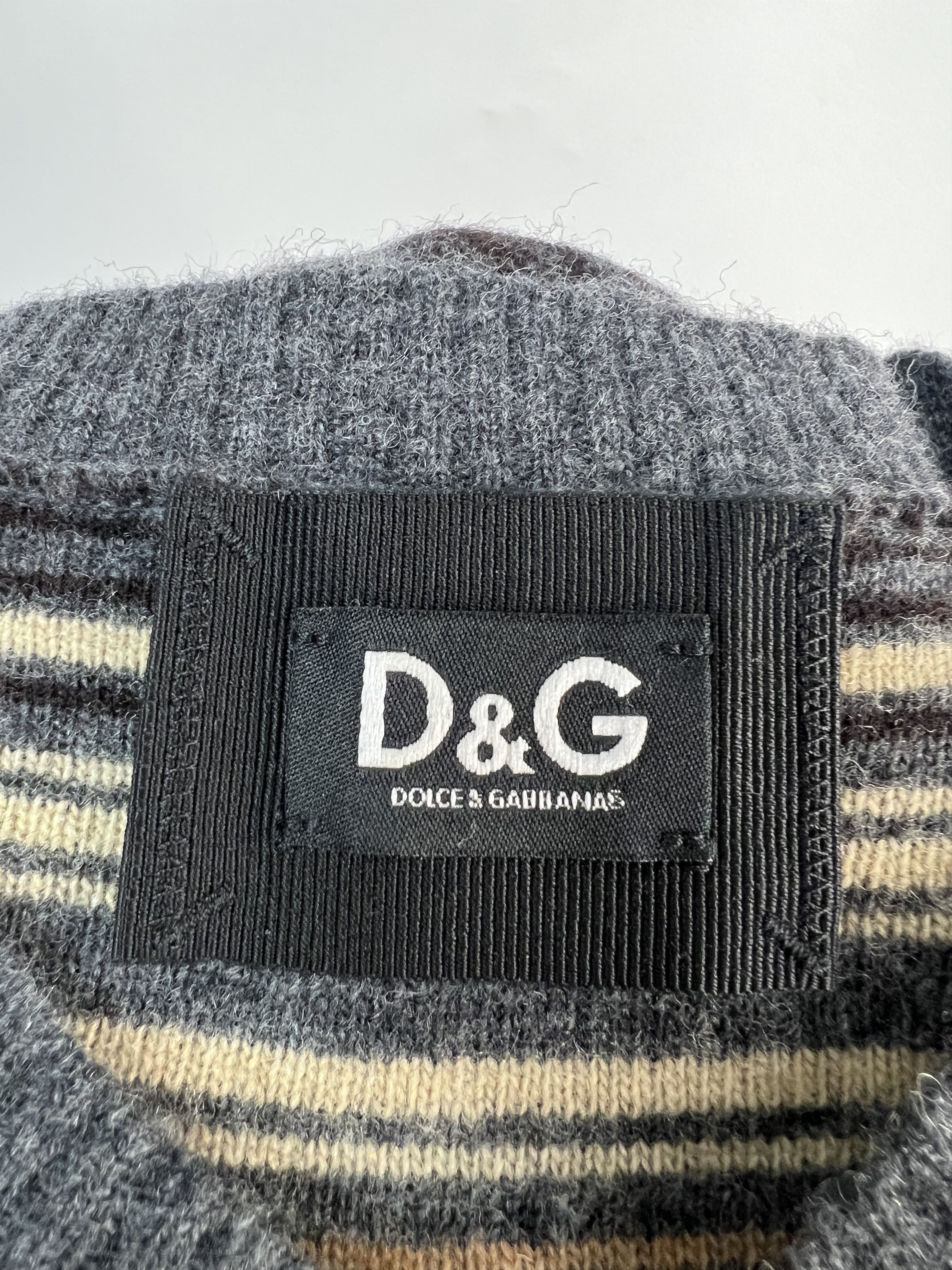 Dolce & Gabbana Dolce Gabbana Multicolor Striped Wool V-Neck Vest Size S / US 4 / IT 40 - 14 Thumbnail