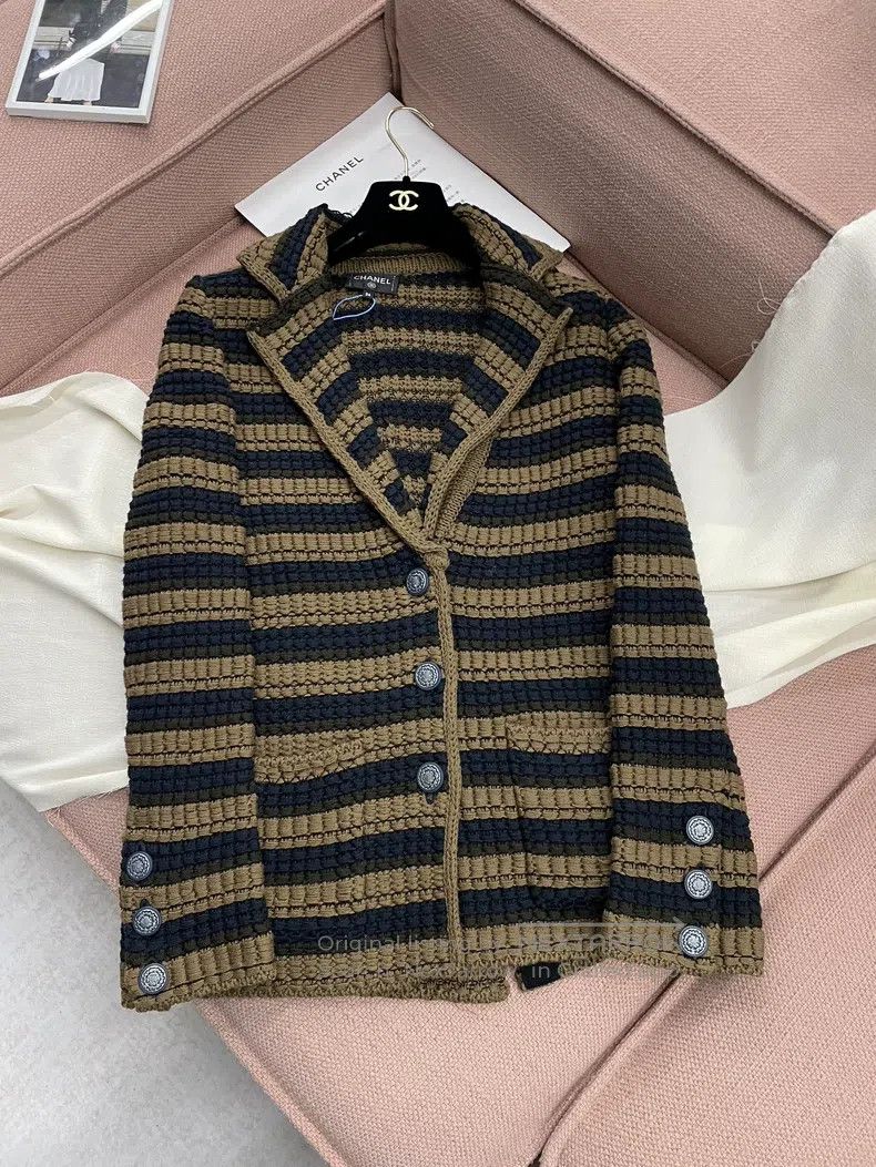 Chanel Chanel Station Series Striped Jacket Size XXS / US 00 / IT 34 - 1 Thumbnail