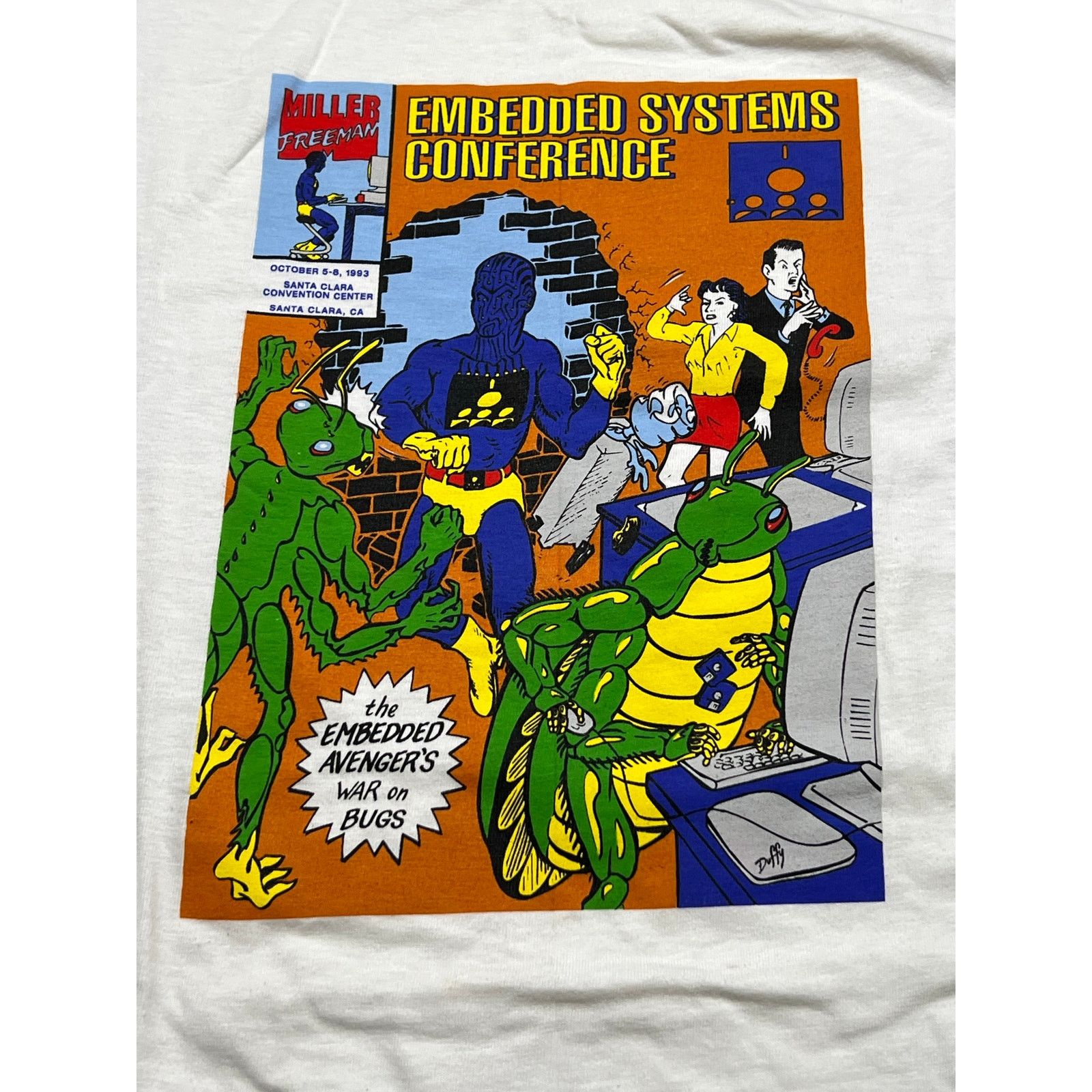 Hanes Vintage 90s Embedded Systems Conference T Shirt XL USA Tech Size US XL / EU 56 / 4 - 2 Thumbnail