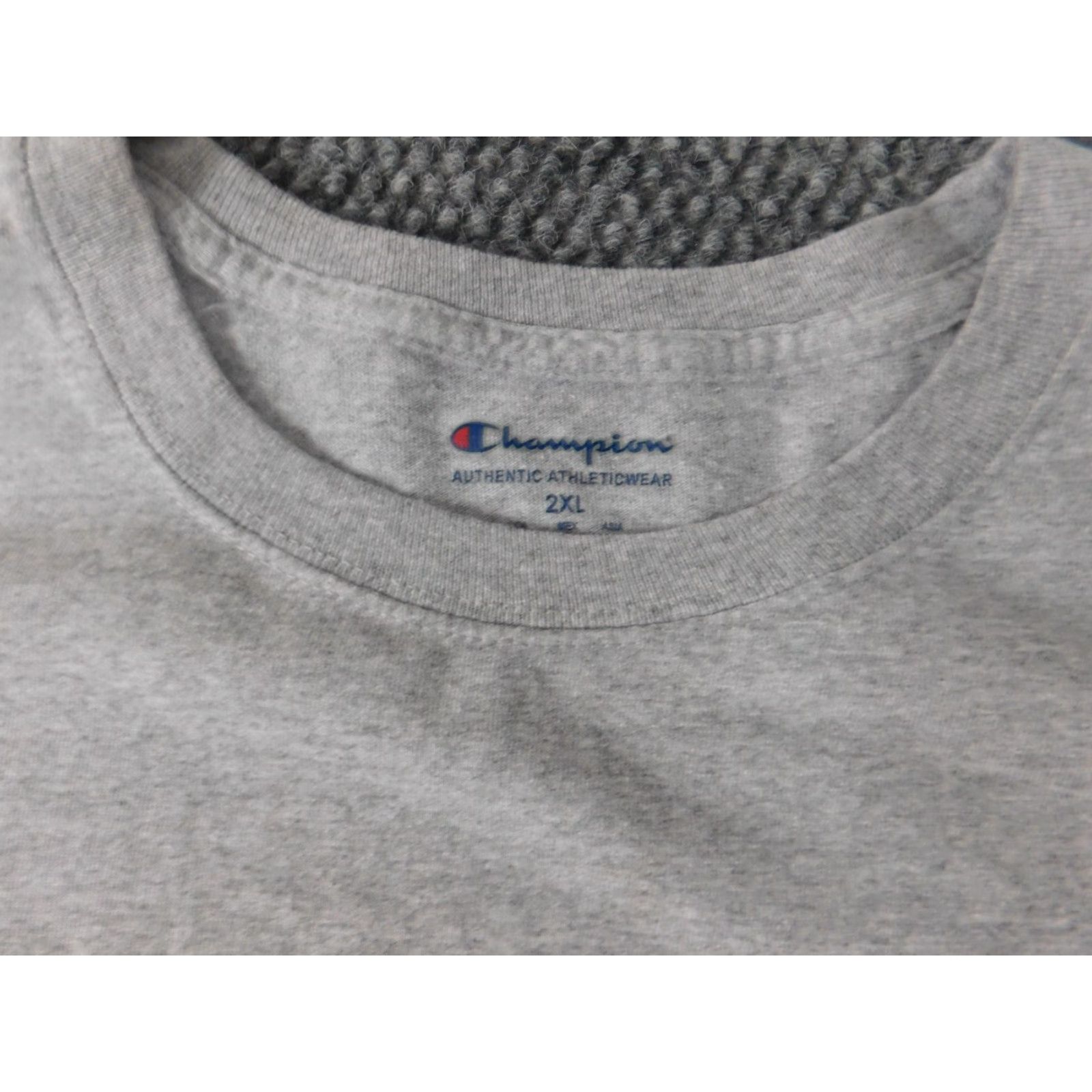 Champion Champion Mens Shirt 2XL Gray Logo Short Sleeve Crew Neck Cotton Spandex Knit T-Shirt Size US XXL / EU 58 / 5 - 5 Thumbnail