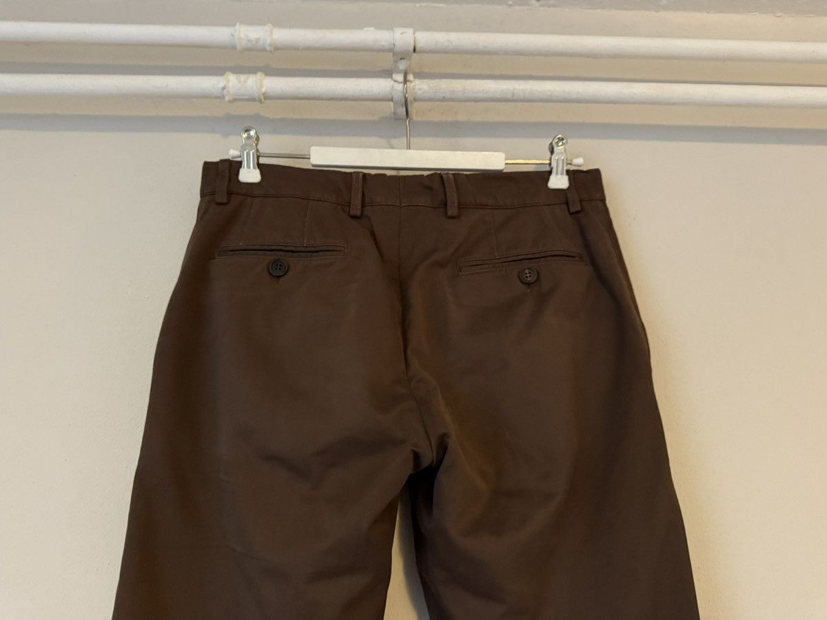 Brunello Cucinelli Brown Cotton-Blend Trousers (Slim Tapered) Size US 30 / EU 46 - 3 Thumbnail