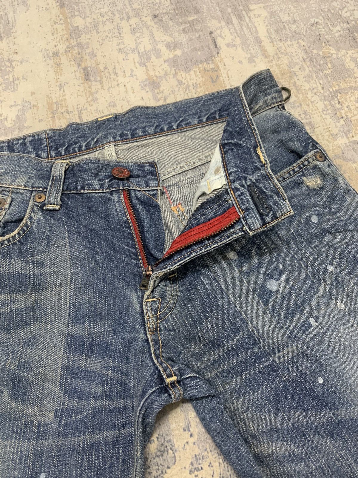 Edwin EDWIN BLUE TRIP CLAW MARK TOKYO DISTRESS DENIM JEANS Size US 32 / EU 48 - 6 Thumbnail