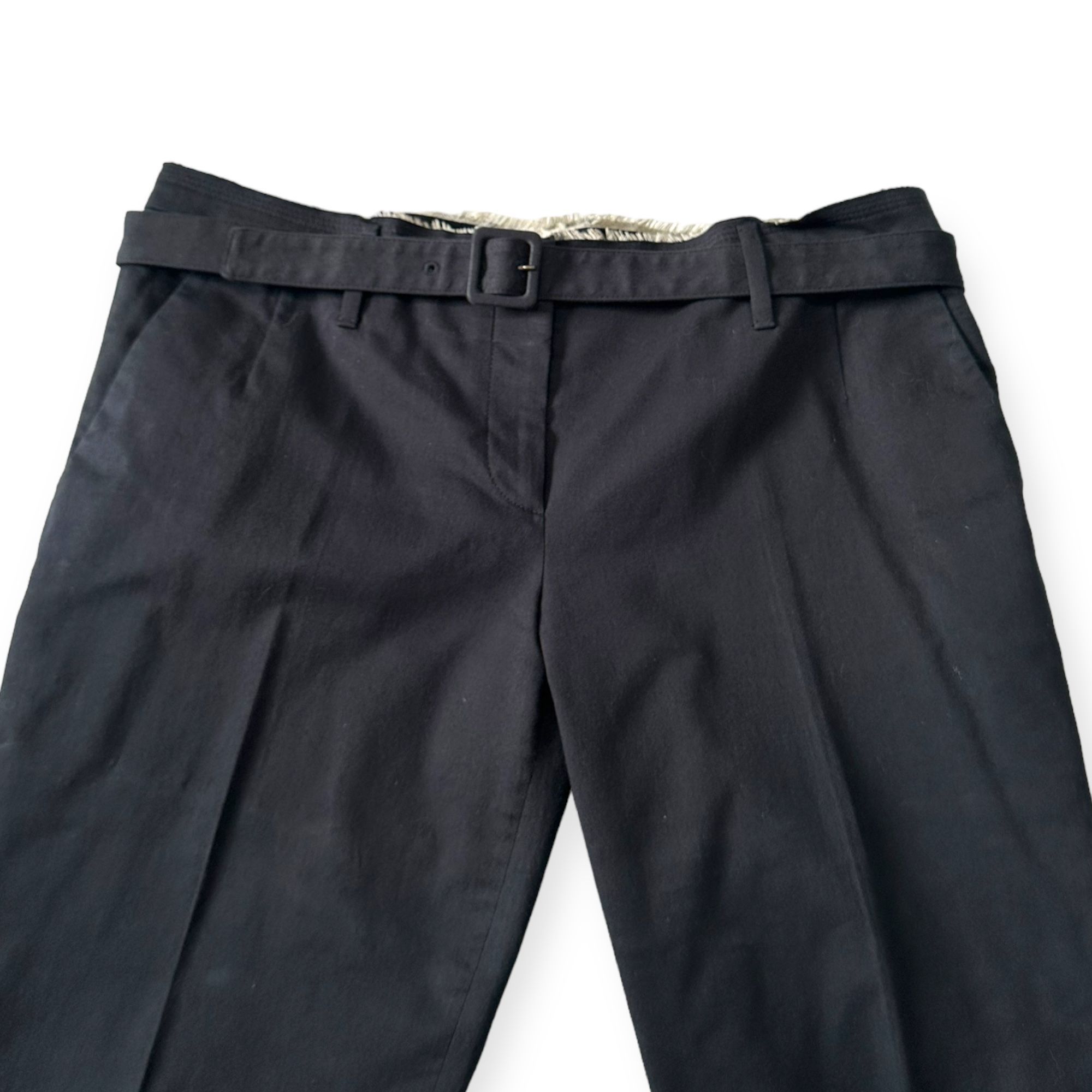Prada Prada Blue Cropped Cotton Pants, Size Italian 46 Size 32" / US 10 / IT 46 - 7 Thumbnail