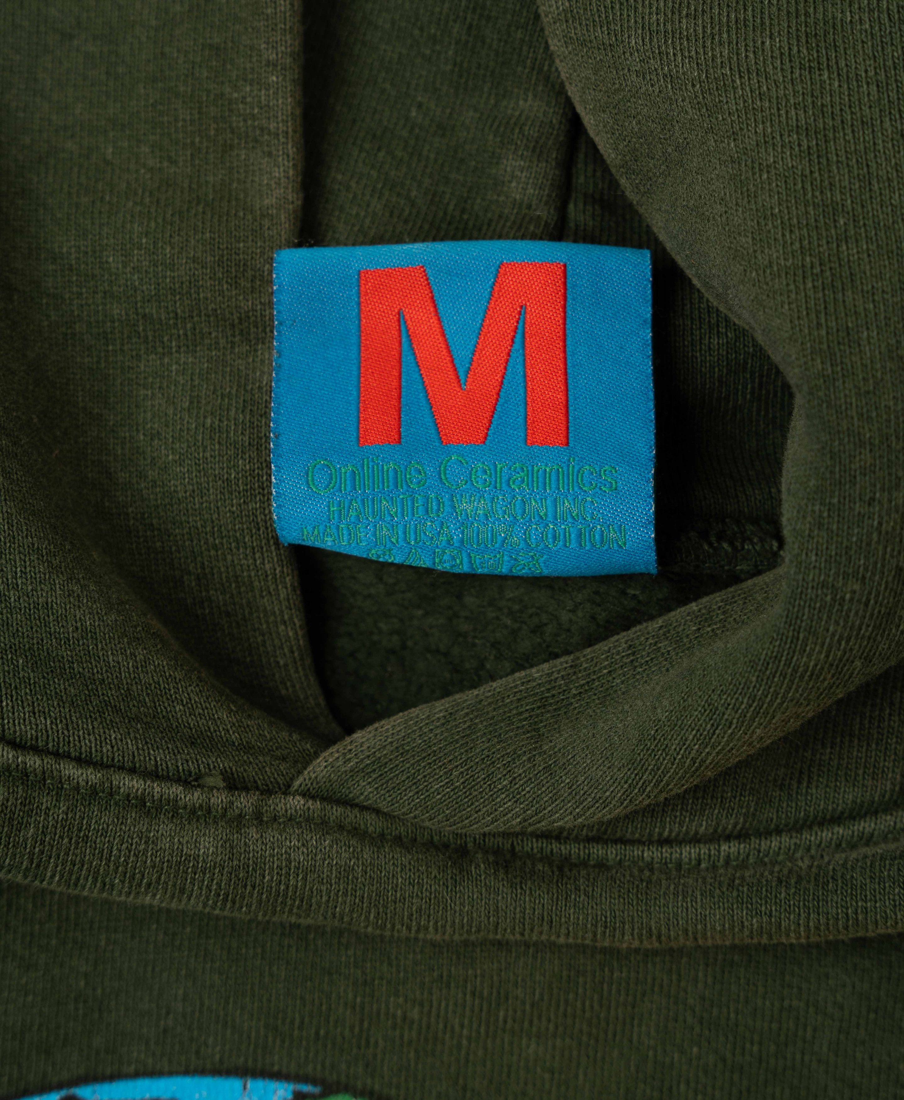Online Ceramics Online Ceramics dark green earth graphic hoodie size medium Size US M / EU 48-50 / 2 - 6 Thumbnail