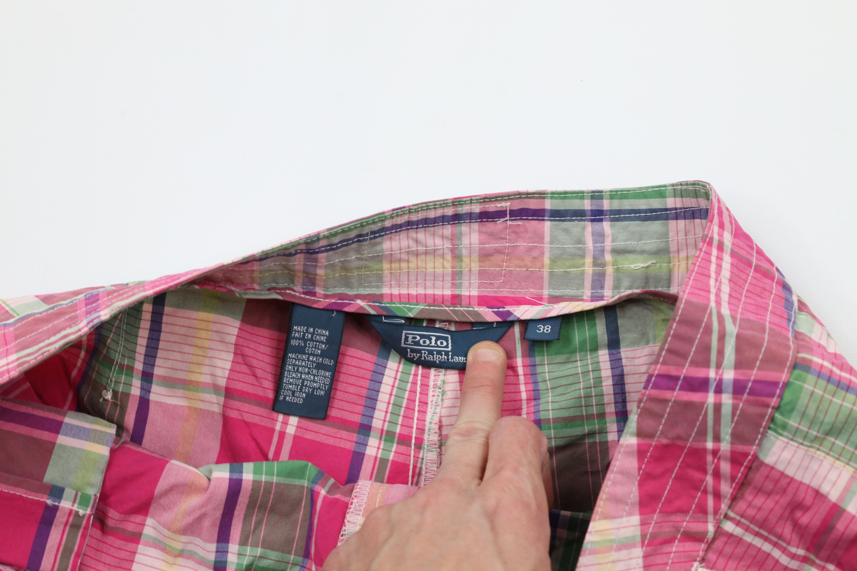 Ralph Lauren × Vintage Deadstock Vintage 90s Ralph Lauren Plaid Shorts Swim Trunks Size US 38 / EU 54 - 5 Thumbnail