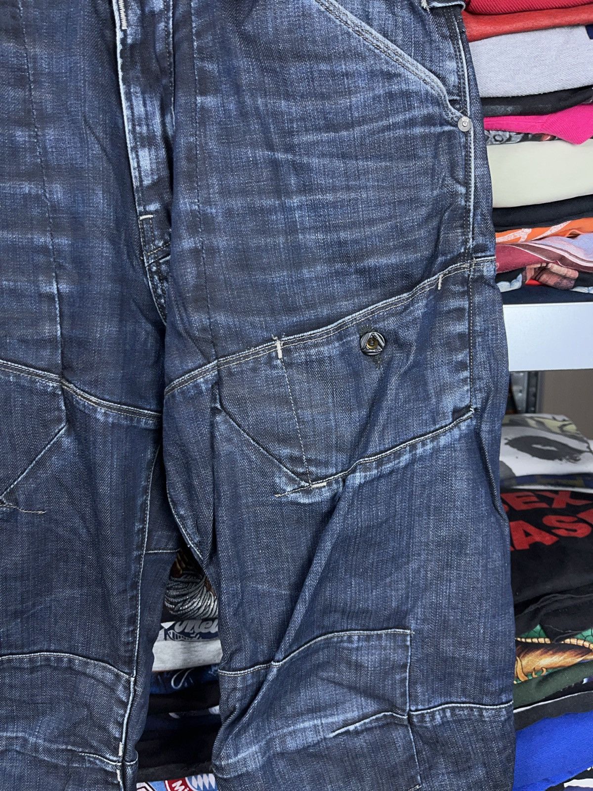 G-Star Gstar washed indigo double knee twist leg Japanese style Size US 30 / EU 46 - 4 Thumbnail