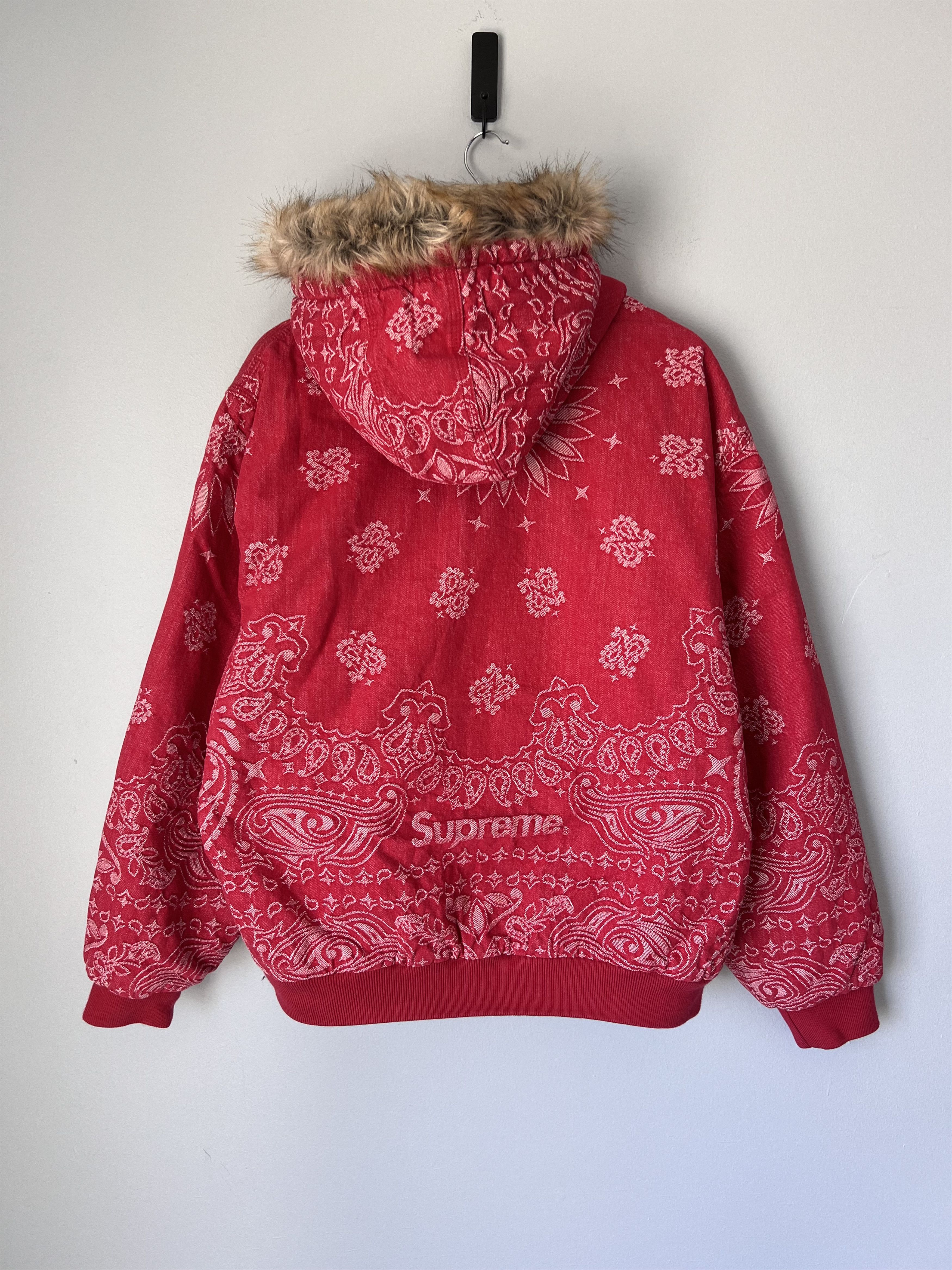 Supreme Supreme Bandana Jacquard Denim Work Jacket in Red Size US L / EU 52-54 / 3 - 5 Thumbnail