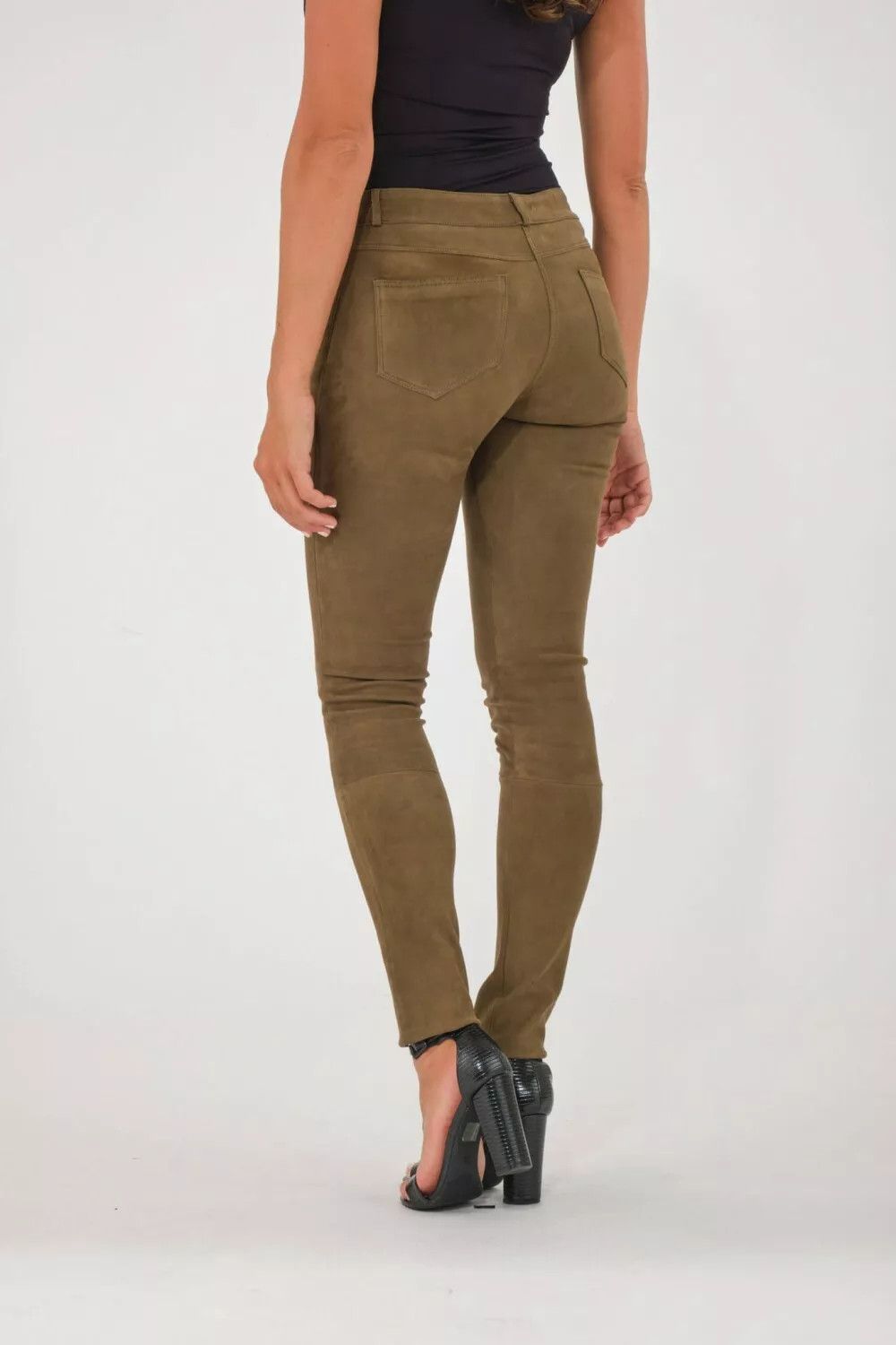 Designer VENTCOUVERT Agnes Leather Pants Ladies Trousers 42 Size 30" / US 8 / IT 44 - 2 Thumbnail