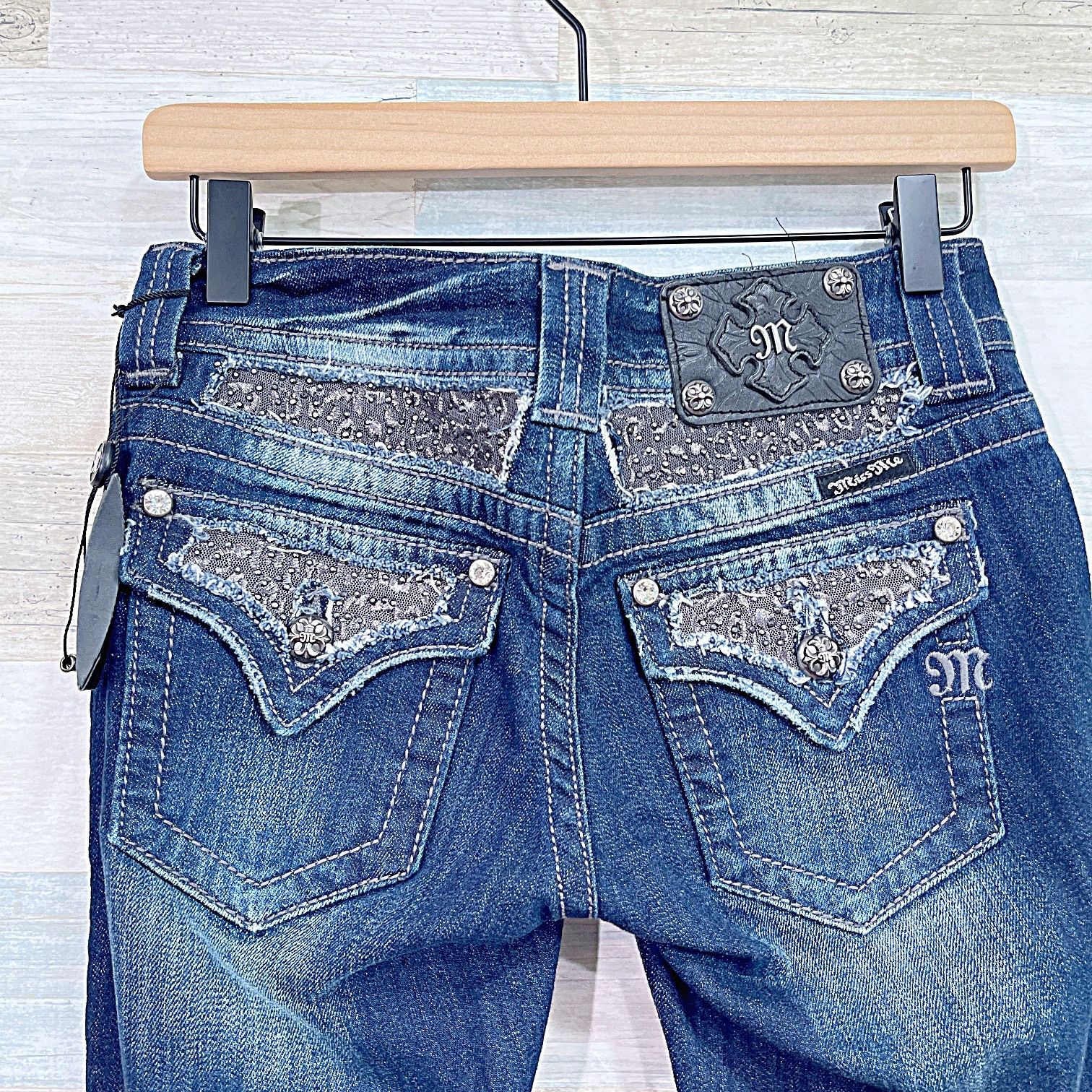 Miss Me Miss Me Embellished Fringe Easy Boot Cut Jeans Womens 26 Size 26" / US 2 / IT 38 - 5 Thumbnail