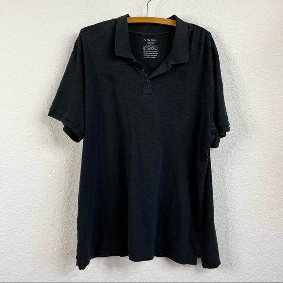 Vince Vince Polo Slub Marled Cotton Short Sleeve Regular Fit Size US XL / EU 56 / 4 - 1 Thumbnail