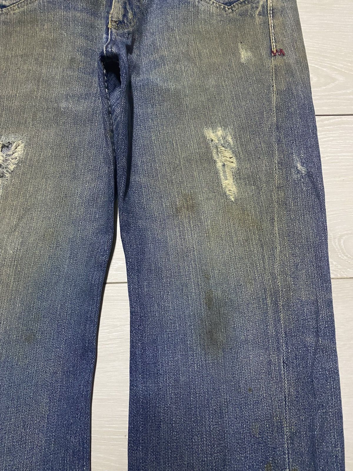 Tornado Mart Vintage Japanese Authentic Mud Wash Distressed Bootcut Jeans Size US 33 - 8 Thumbnail