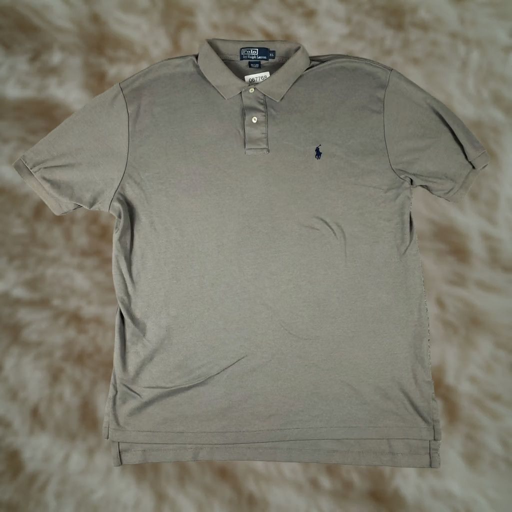 Ralph Lauren Ralph Lauren Polo Shirt Mens XL Gray Pony Casual Short Sleeve Polo Woman Size US XL / EU 56 / 4 - 1 Thumbnail