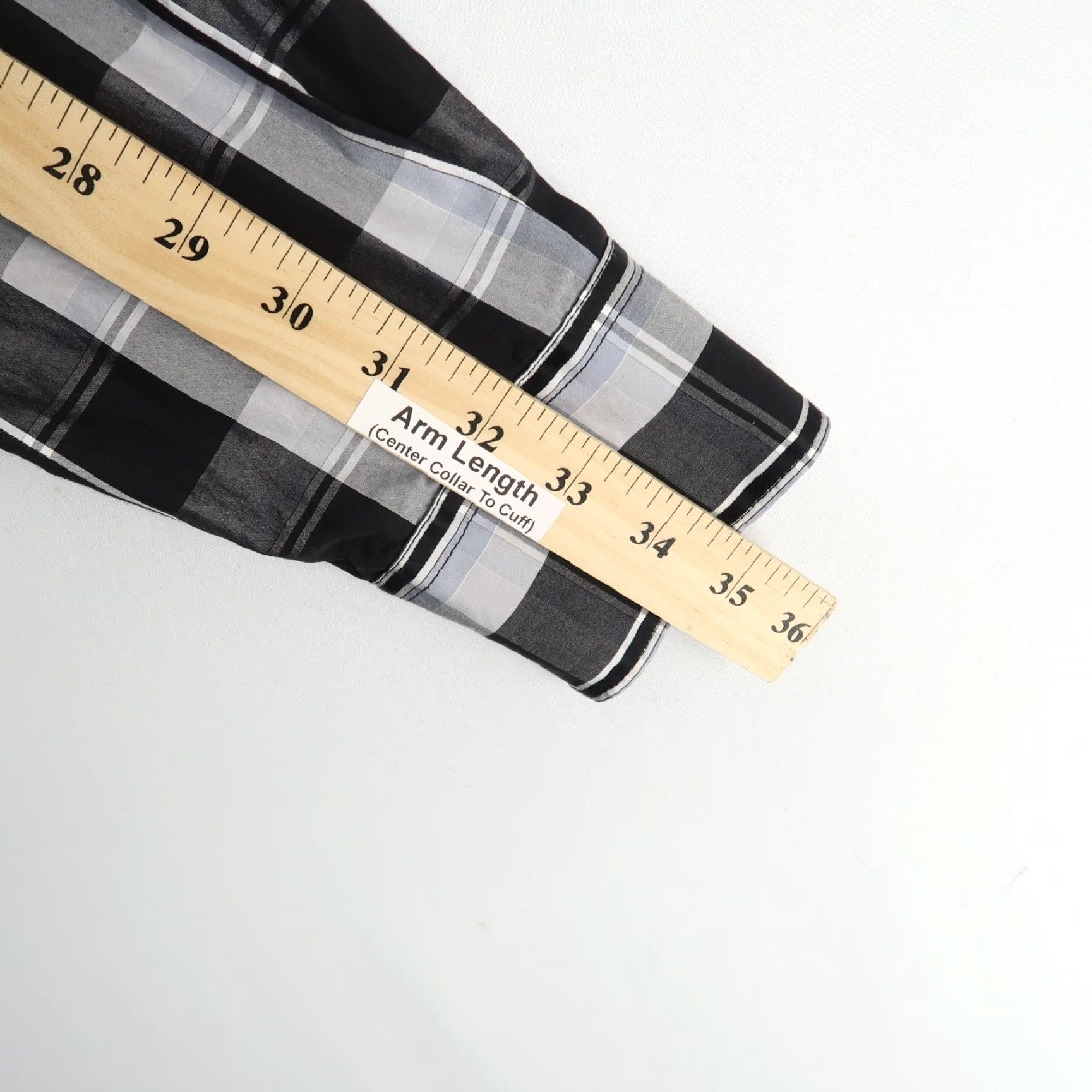 BUGATCHI Bugatchi Uomo Shirt Mens M Black Plaid Long Sleeve Button-Up Classic Fit Size US M / EU 48-50 / 2 - 7 Thumbnail
