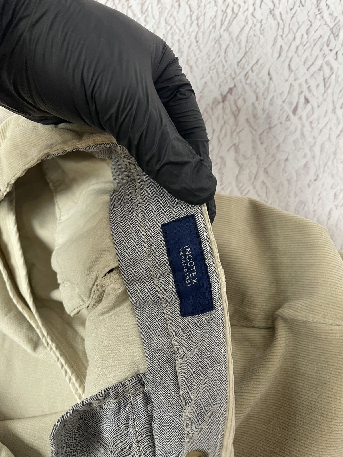 Incotex Incotex Venezia High comfort Flexcord beige corduroy pants Size US 38 / EU 54 - 12 Thumbnail