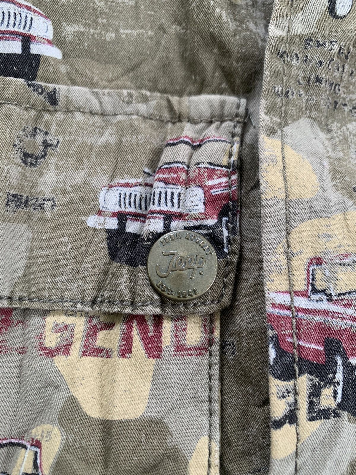 Jeep Full print jeep spirit jacket detachable sleeve Size US S / EU 44-46 / 1 - 5 Thumbnail