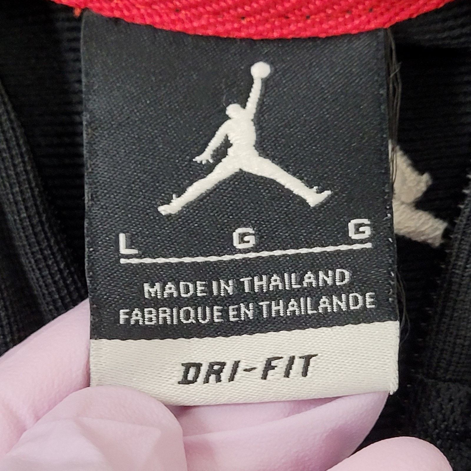 Vintage NIKE Jordan Jumpman Track Jacket Large 25x27 Baggy Black Red Size US L / EU 52-54 / 3 - 5 Thumbnail