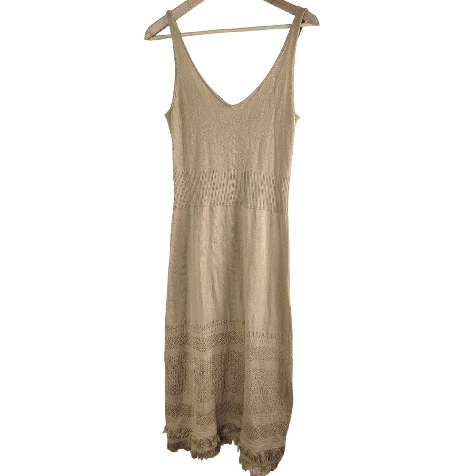 INTERMIX INTERMIX Celia Sleeveless Knit Maxi Dress Womens size M Tan Size M / US 6-8 / IT 42-44 - 3 Thumbnail