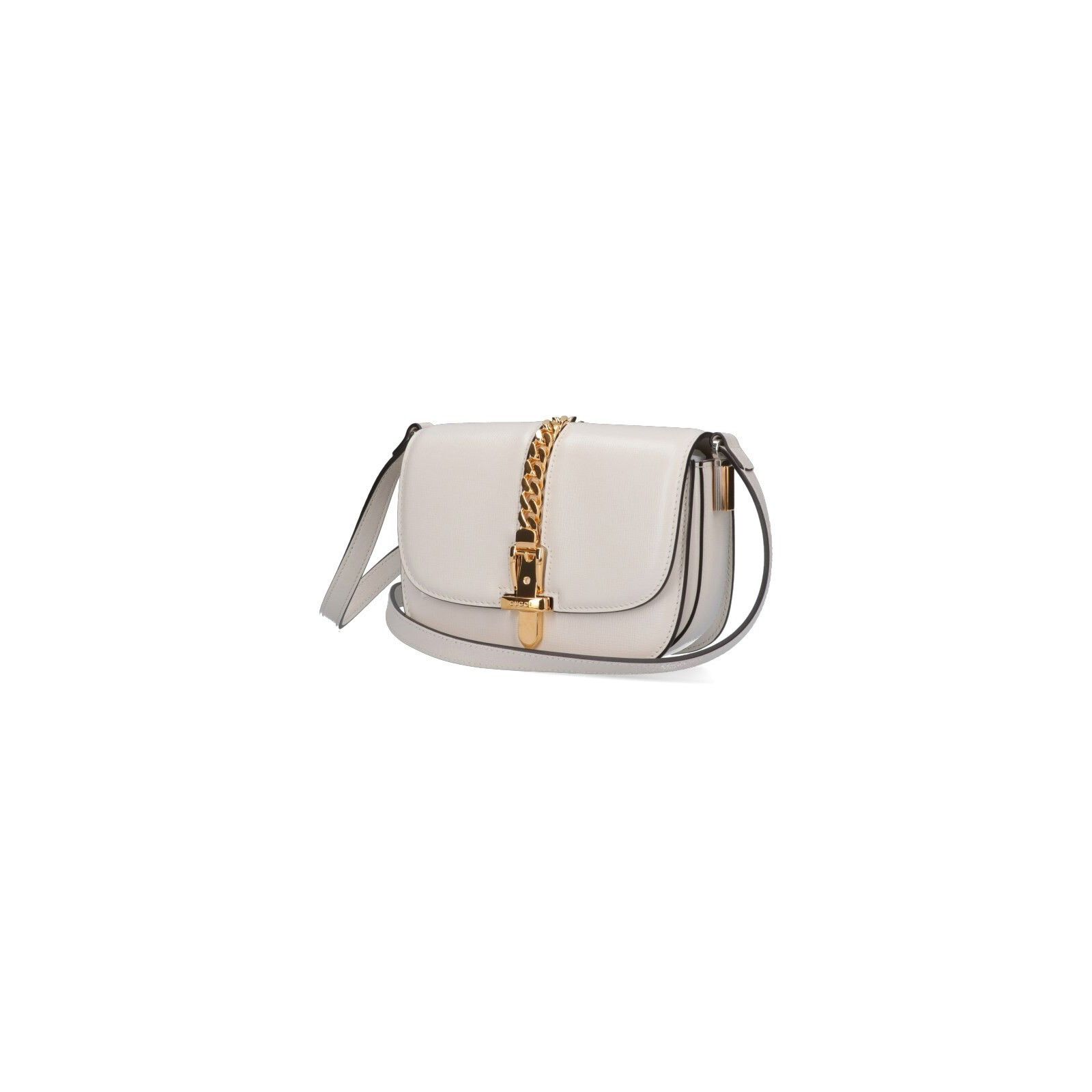 Gucci Gucci Sylvie Mini White Leather Shoulder Bag New Size ONE SIZE - 2 Thumbnail