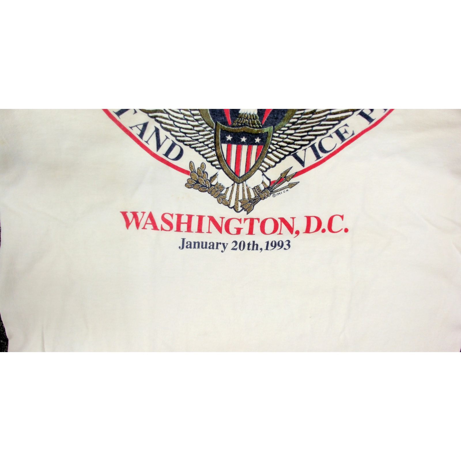 Fruit Of The Loom FOTL VTG 1993 Clinton Gore Inauguration Single Stitch Tee Size US L / EU 52-54 / 3 - 9 Thumbnail