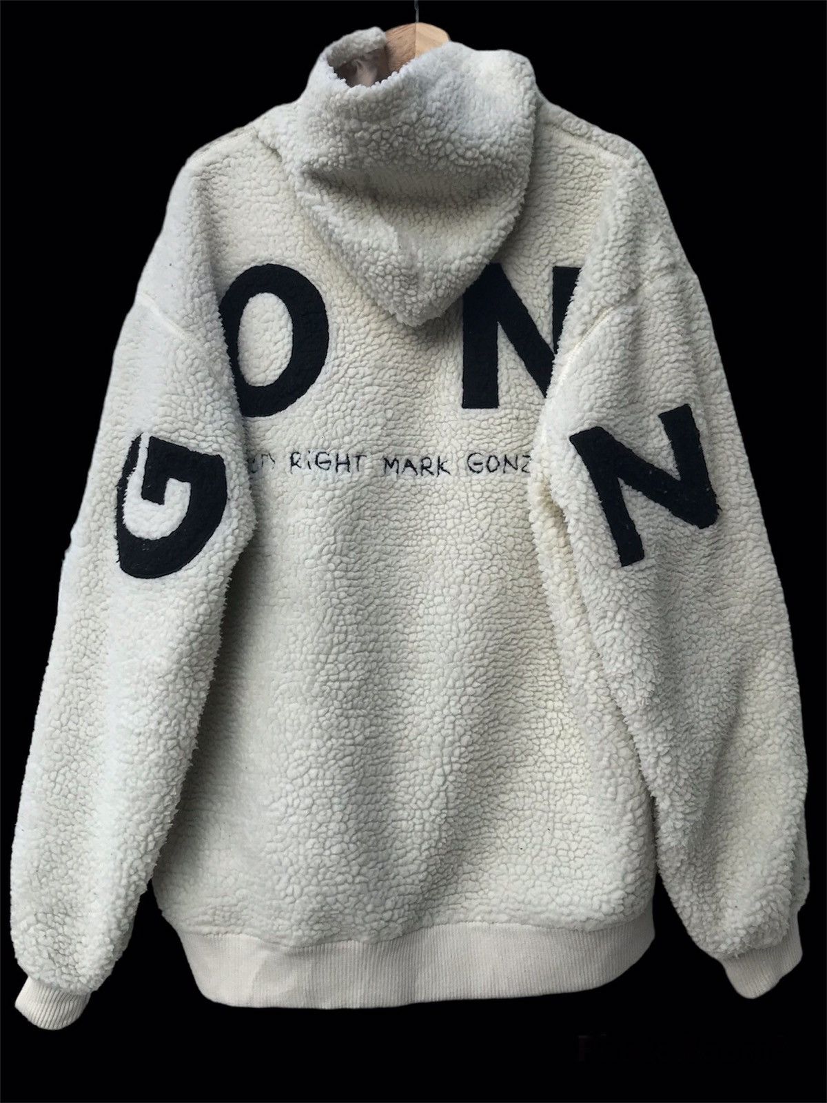 Krooked Mark Gonzales Boa Fleece Hoodie Jacket Size US L / EU 52-54 / 3 - 1 Thumbnail